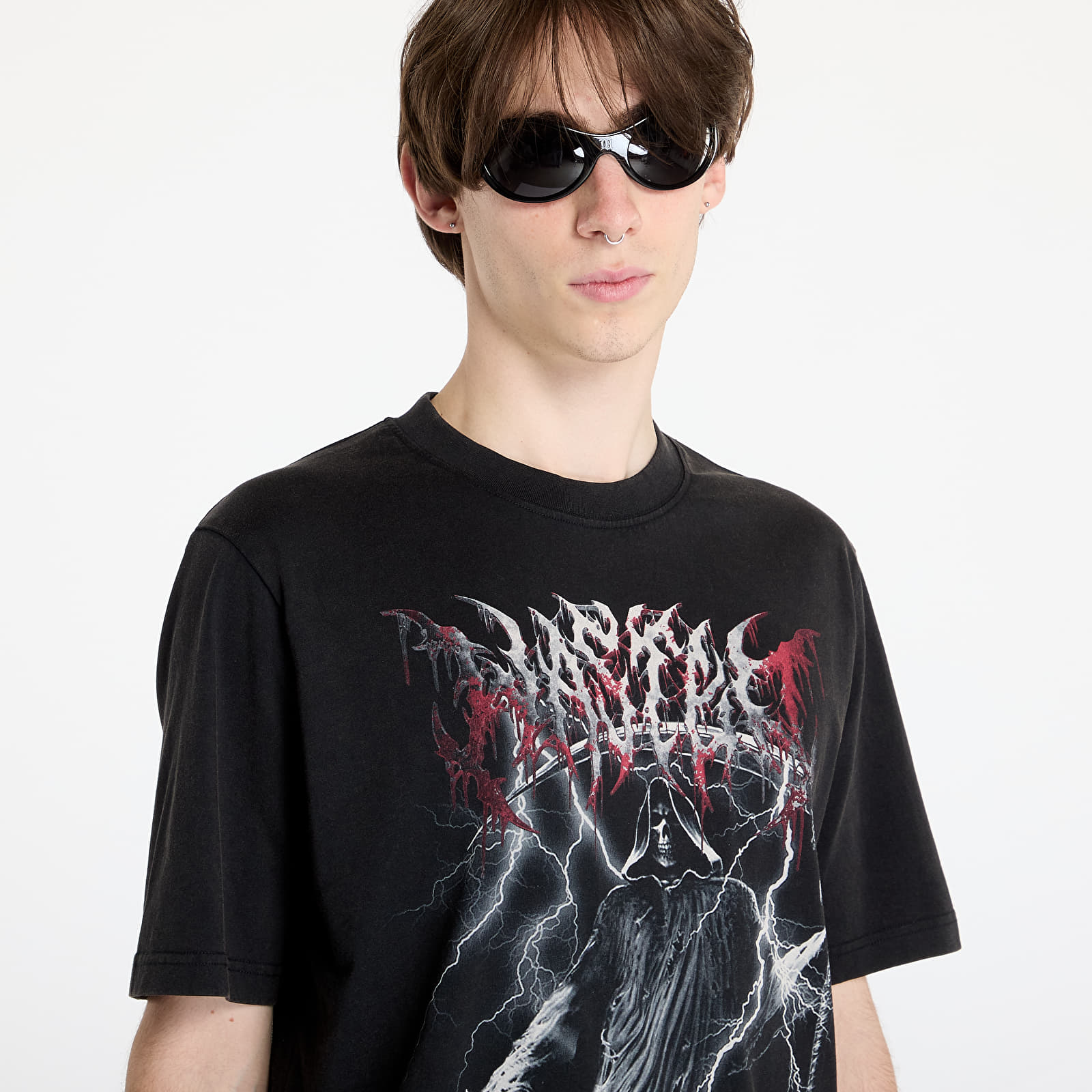 Férfi pólok Wasted Paris Scythe T-Shirt Faded Black