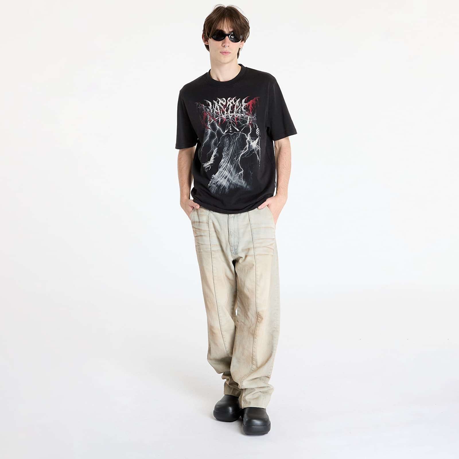 Férfi pólok Wasted Paris Scythe T-Shirt Faded Black