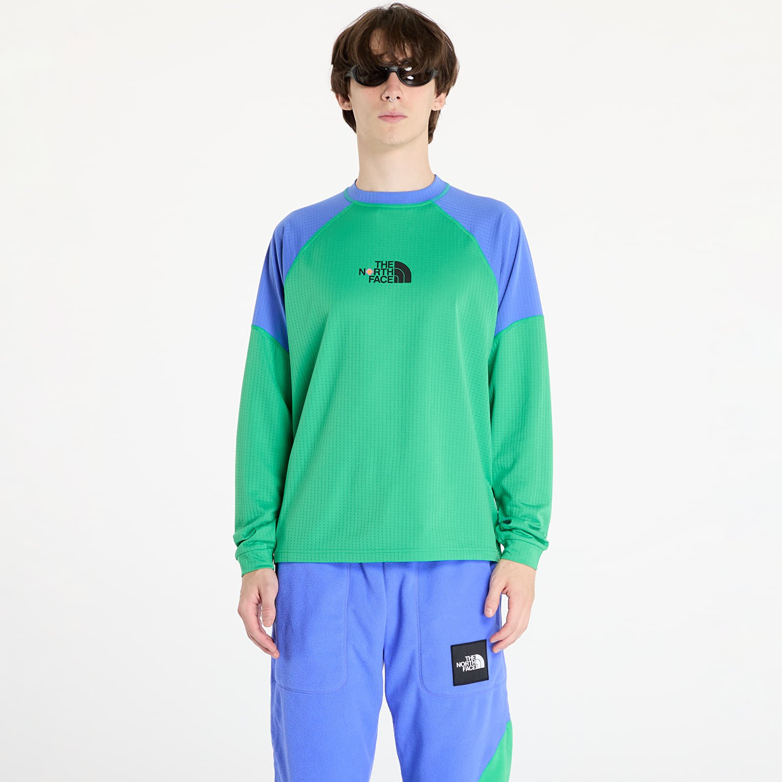 T-shirty męskie The North Face x Yinka Ilori Long Sleeve Tech Tee Optic Emerald