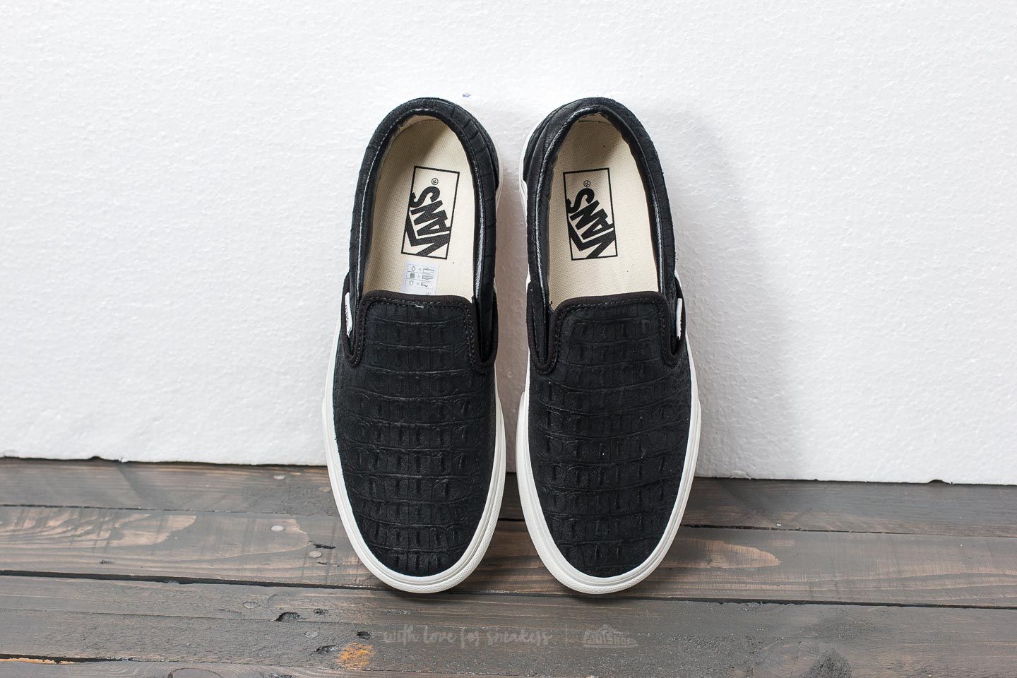 Damen Sneaker und Schuhe Vans Classic Slip-On Platform (Embossed) Black/ Blanc De Blac