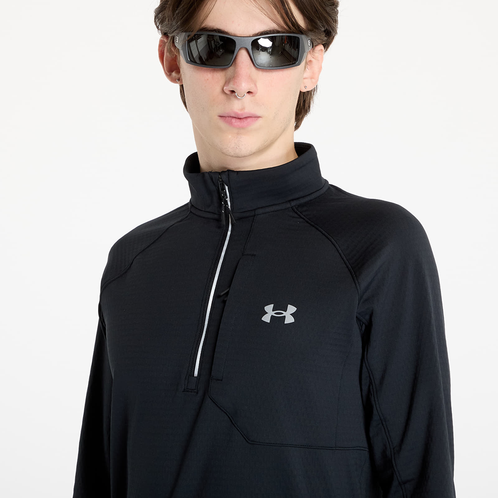 Pánské mikiny Under Armour Launch Elite Cw Half Zip Black