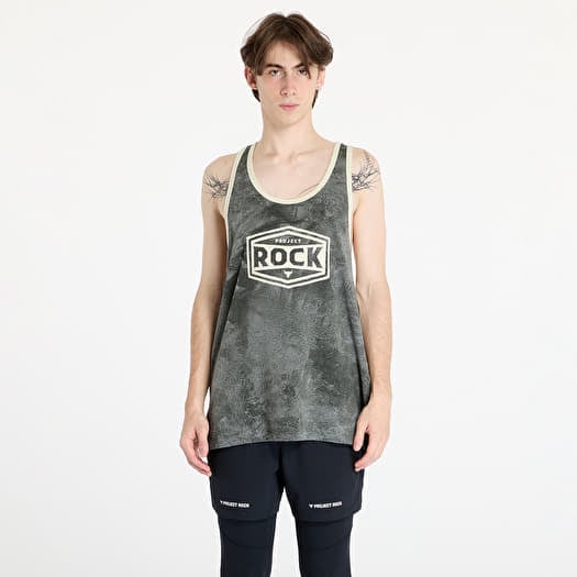 Trikó Under Armour Project Rock Racer Tank Tools Top Clay Green/ Silt