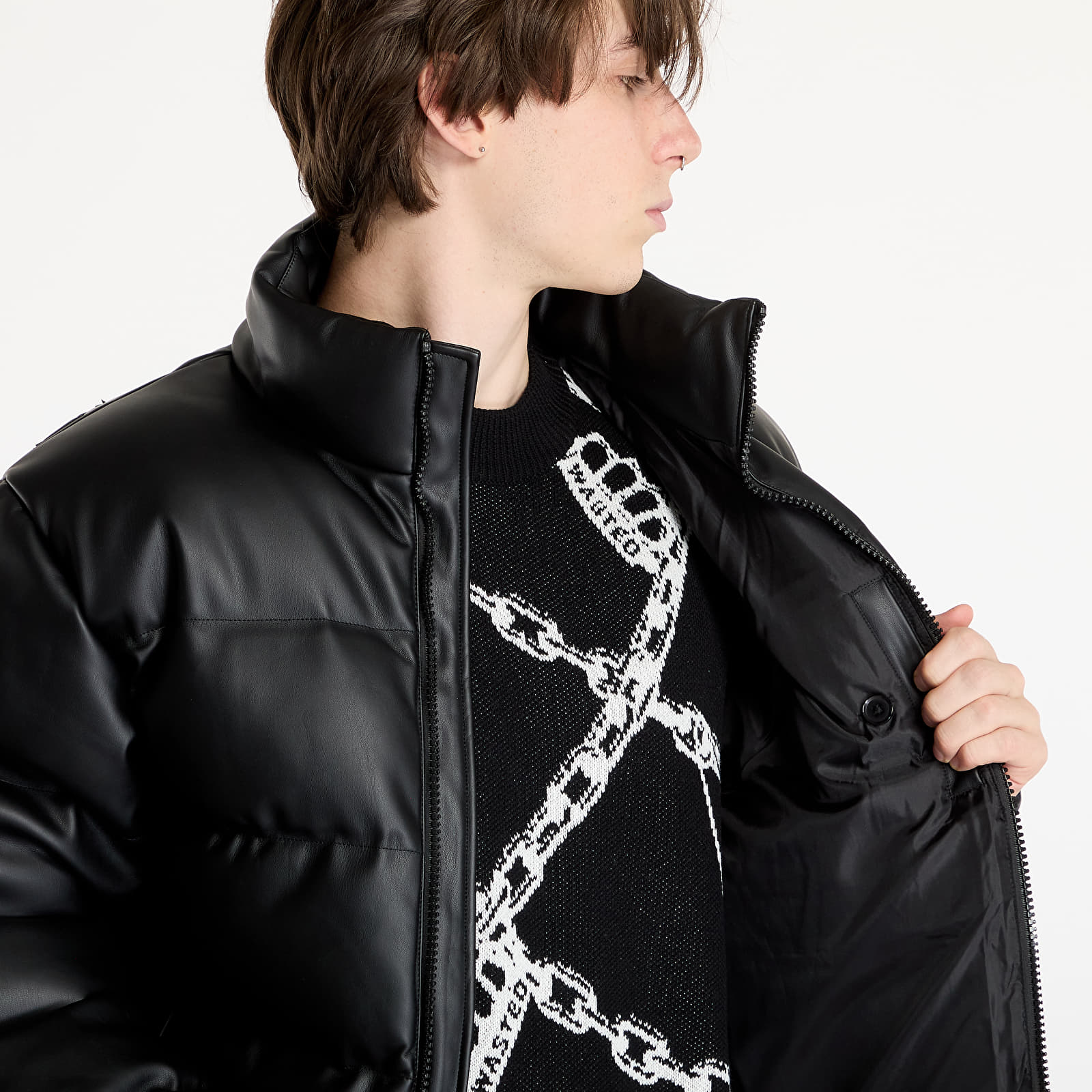 Herrenjacken Wasted Paris Kingdom Curve Puffer Jacket Black