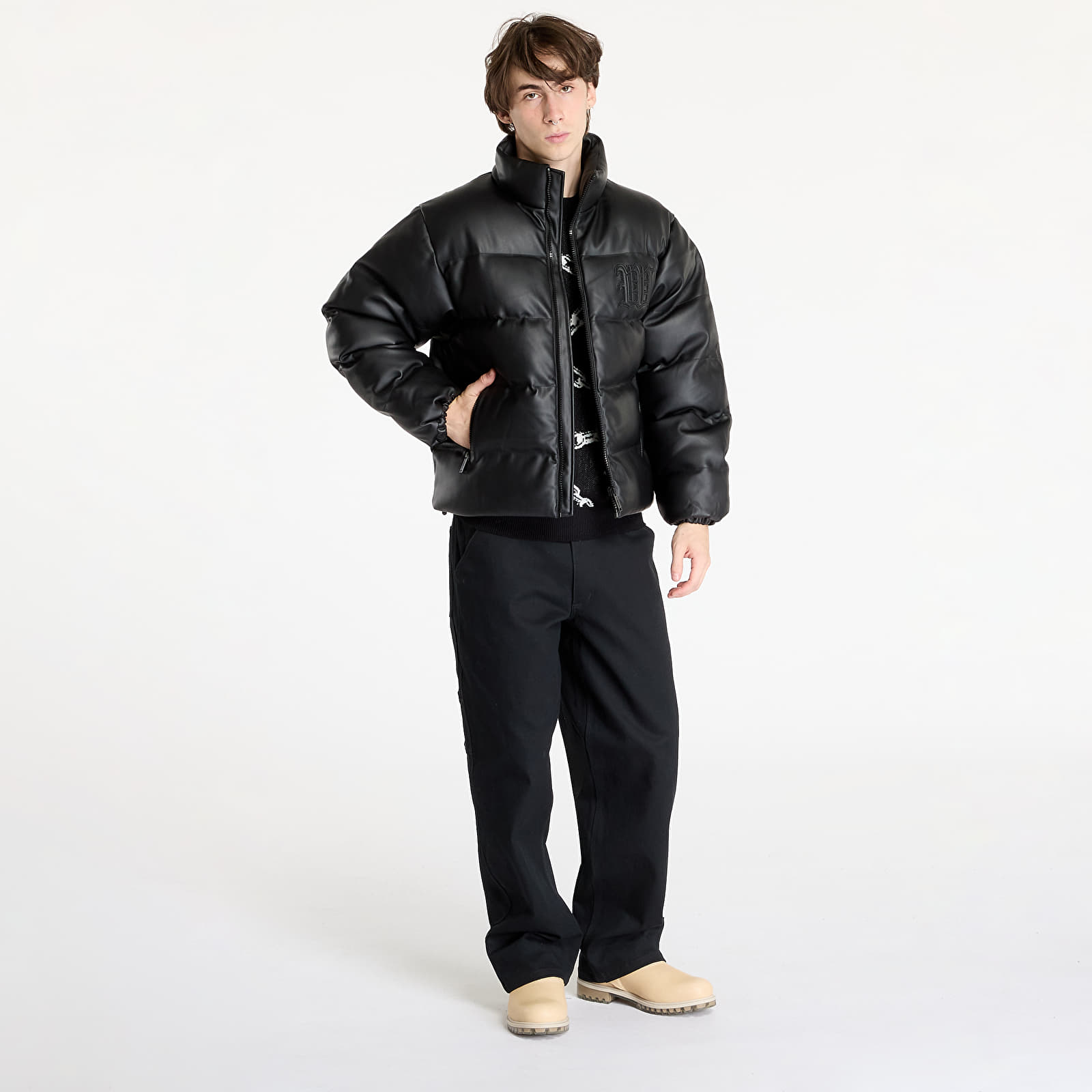 Herrenjacken Wasted Paris Kingdom Curve Puffer Jacket Black