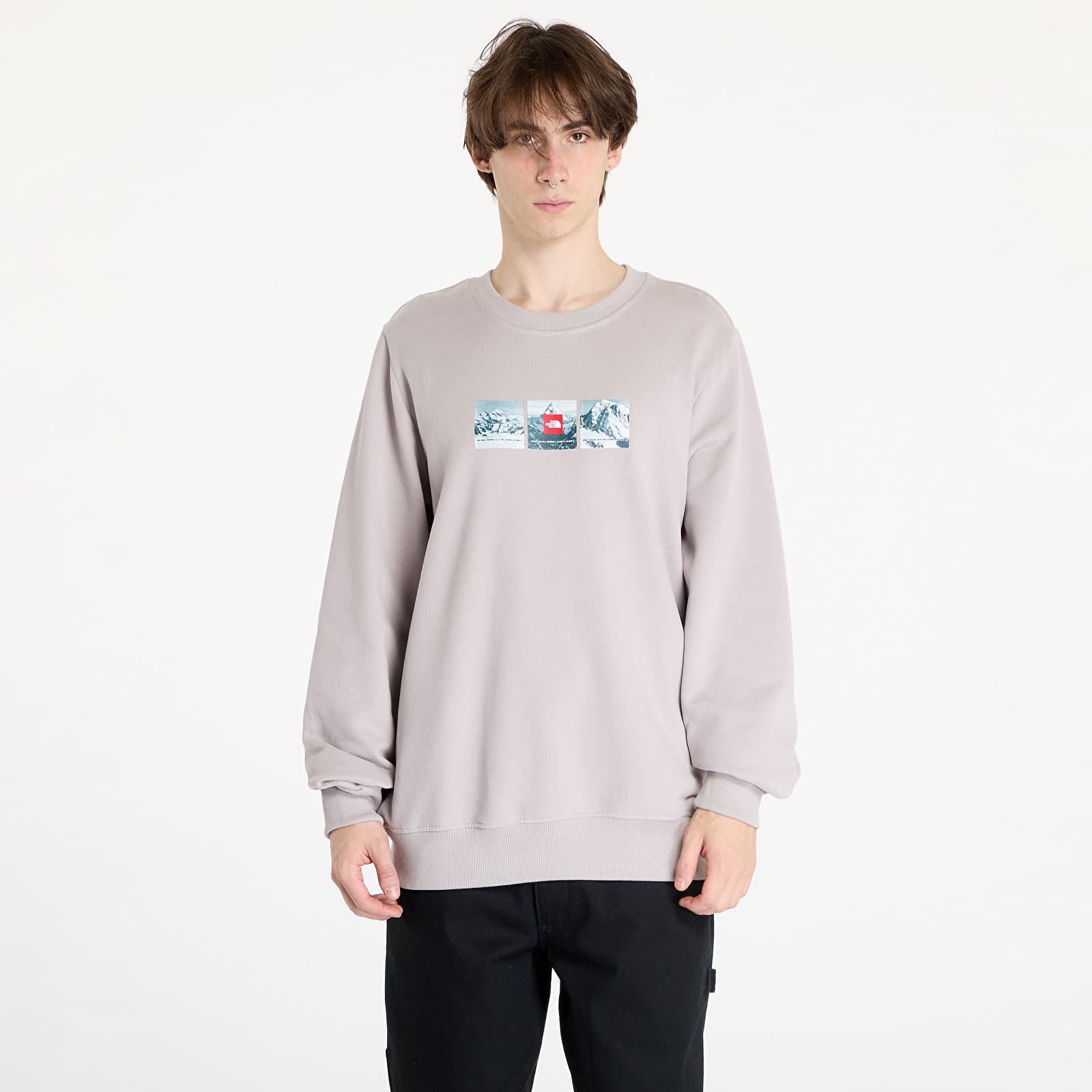 Pánské mikiny The North Face Crew Expedition System Moonstone Grey