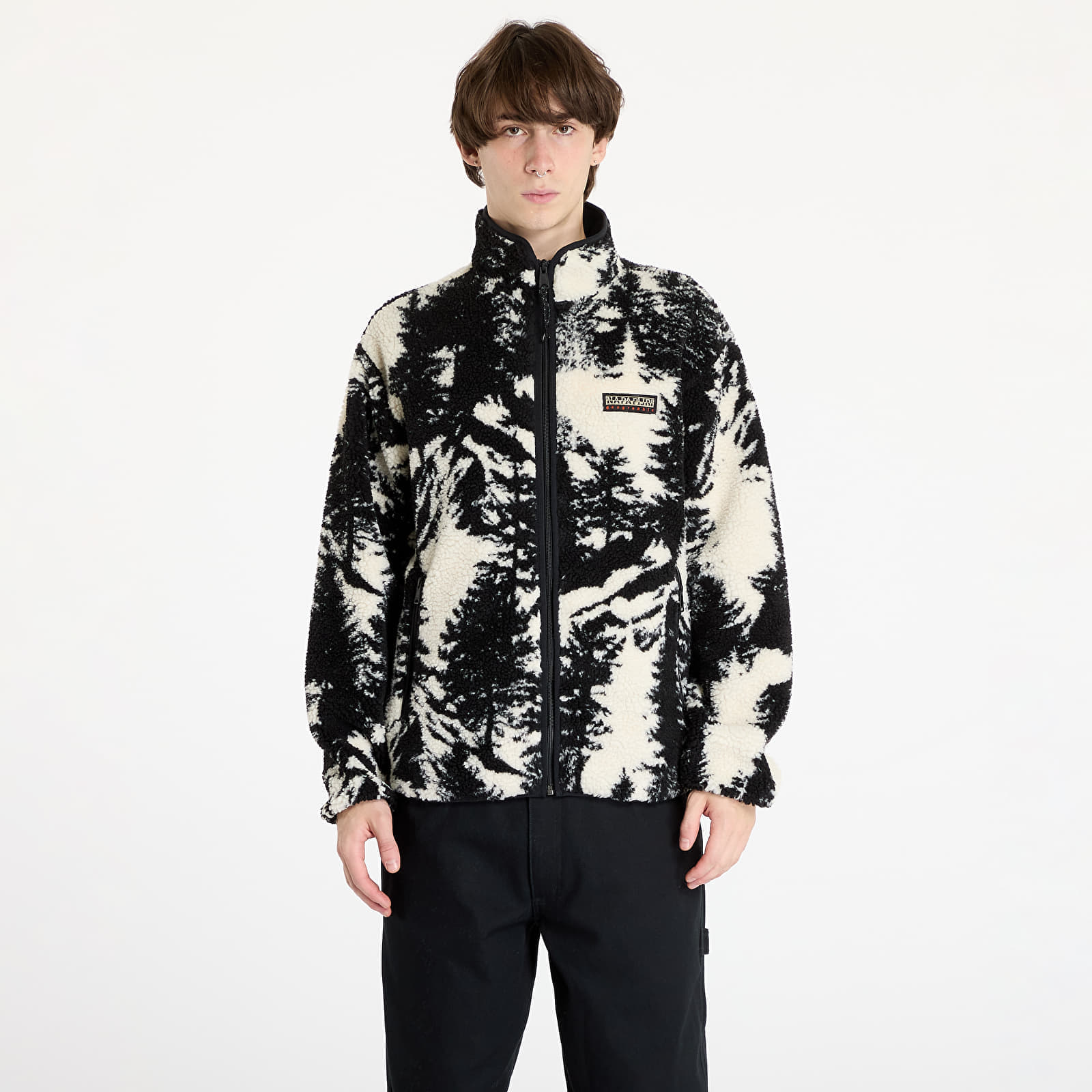 Giacca Napapijri T-Argient Aop Track Jacket Black/ White L