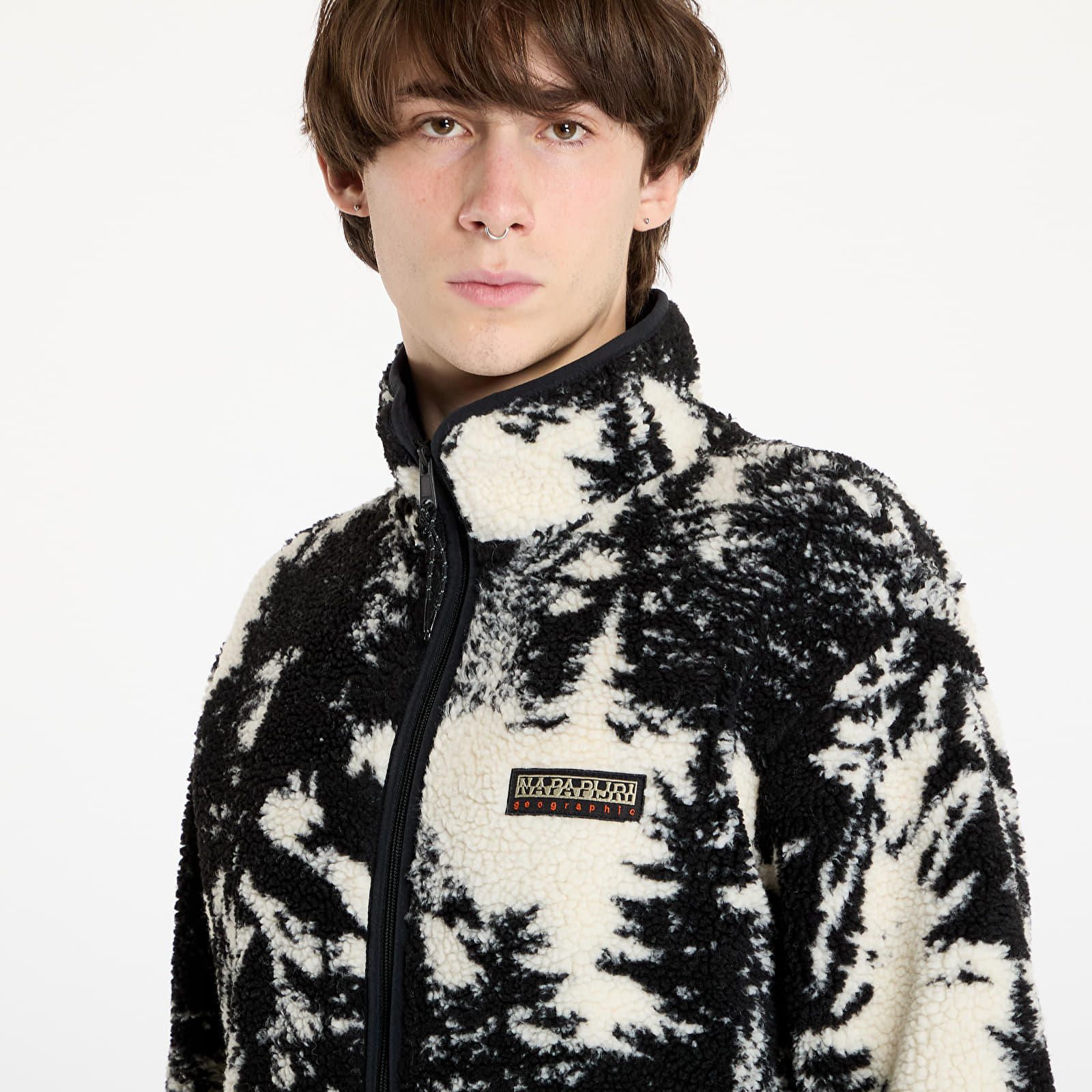 Giacche Napapijri T-Argient Aop Track Jacket Black/ White
