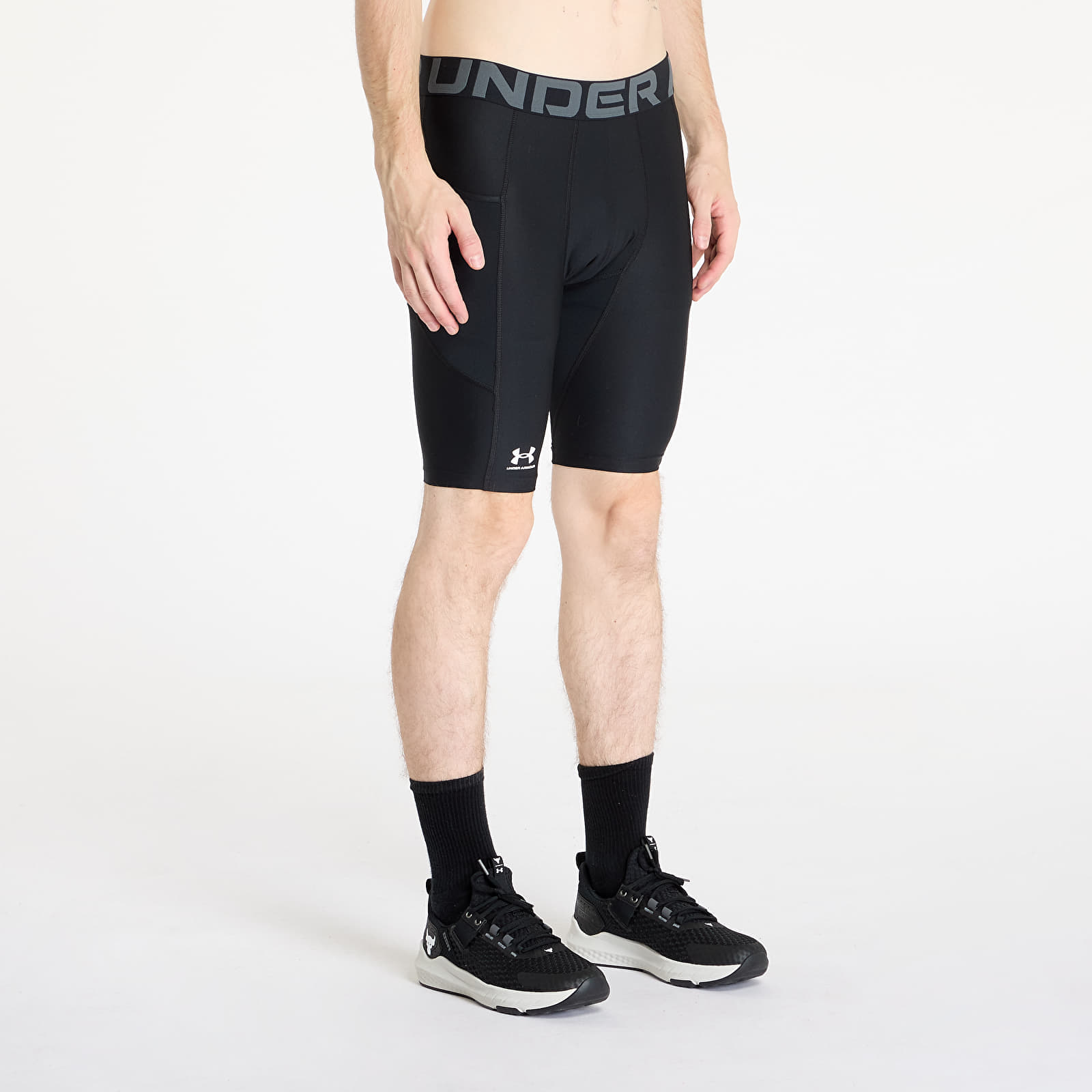 Szorty Under Armour HeatGear Armour Long Shorts Black/ White L