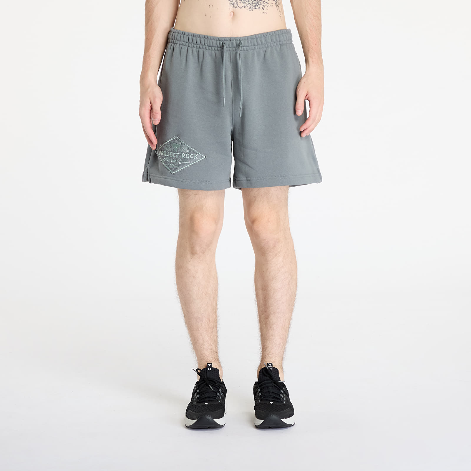 Pánské kraťasy Under Armour Project Rock Heavyweight Tools Shorts Clay Green/ Clay Green