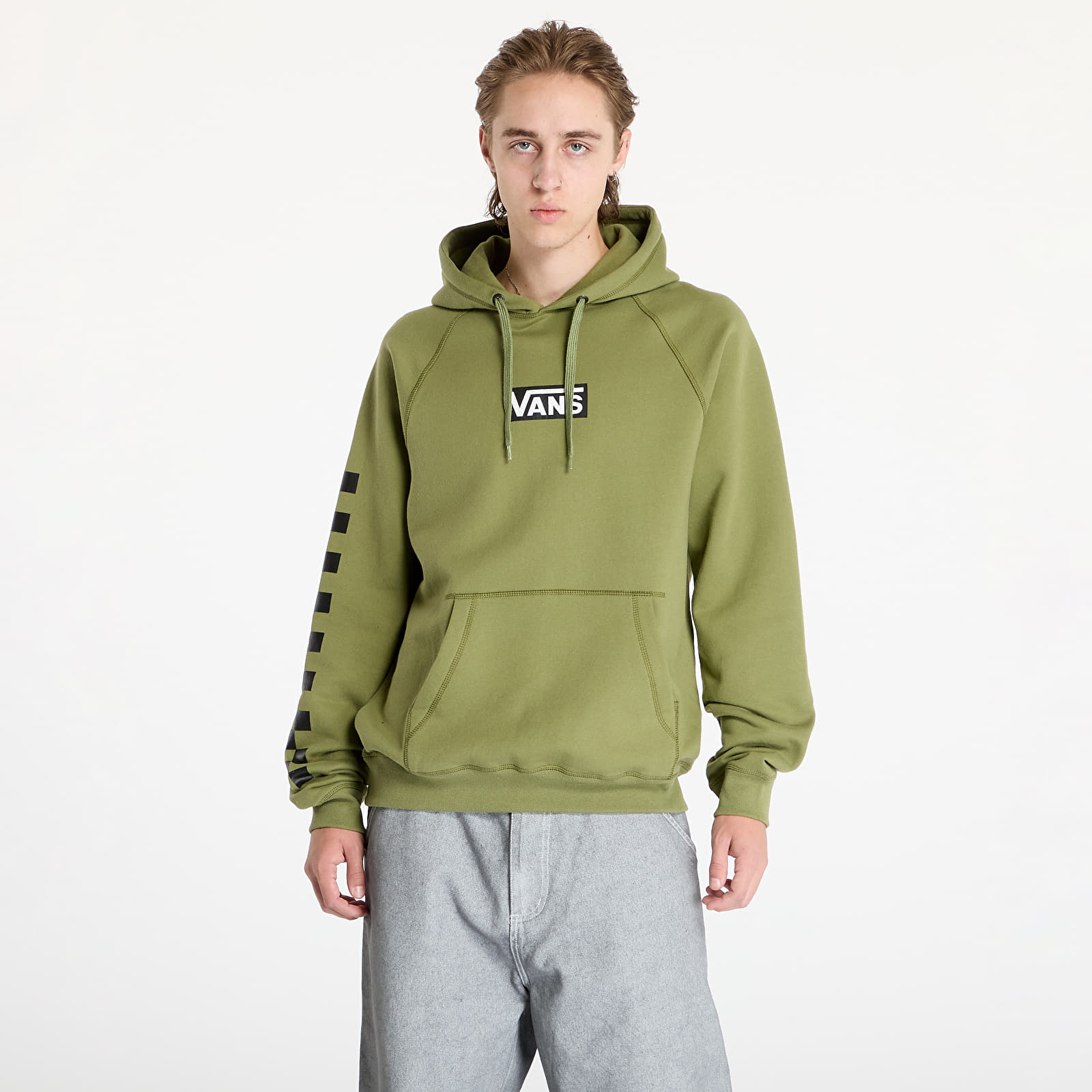 Férfi kapucnis pulcsik Vans Vans Boxed Pullover Loden Green