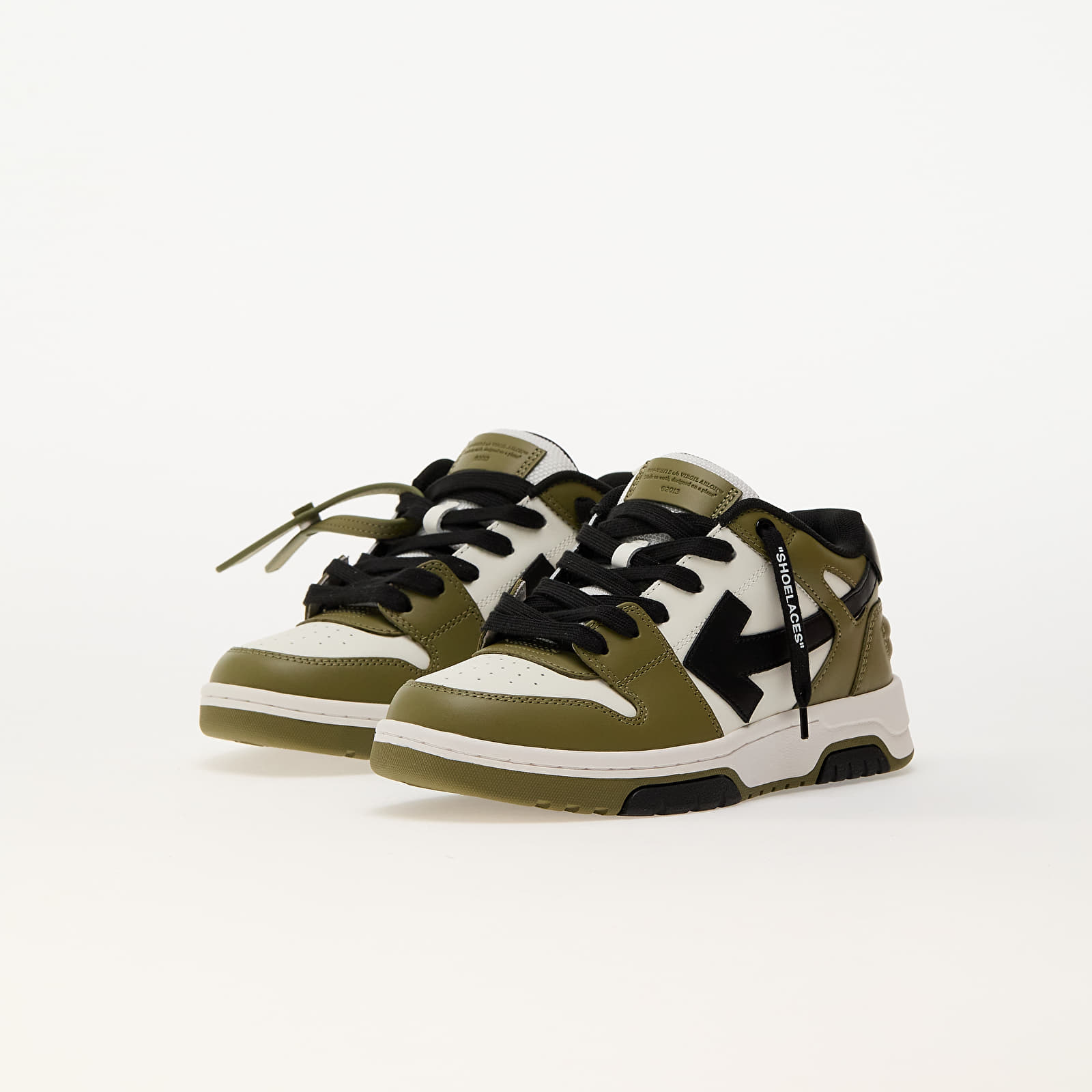 Men's shoes Off-White Out Of Office White - Olive Green