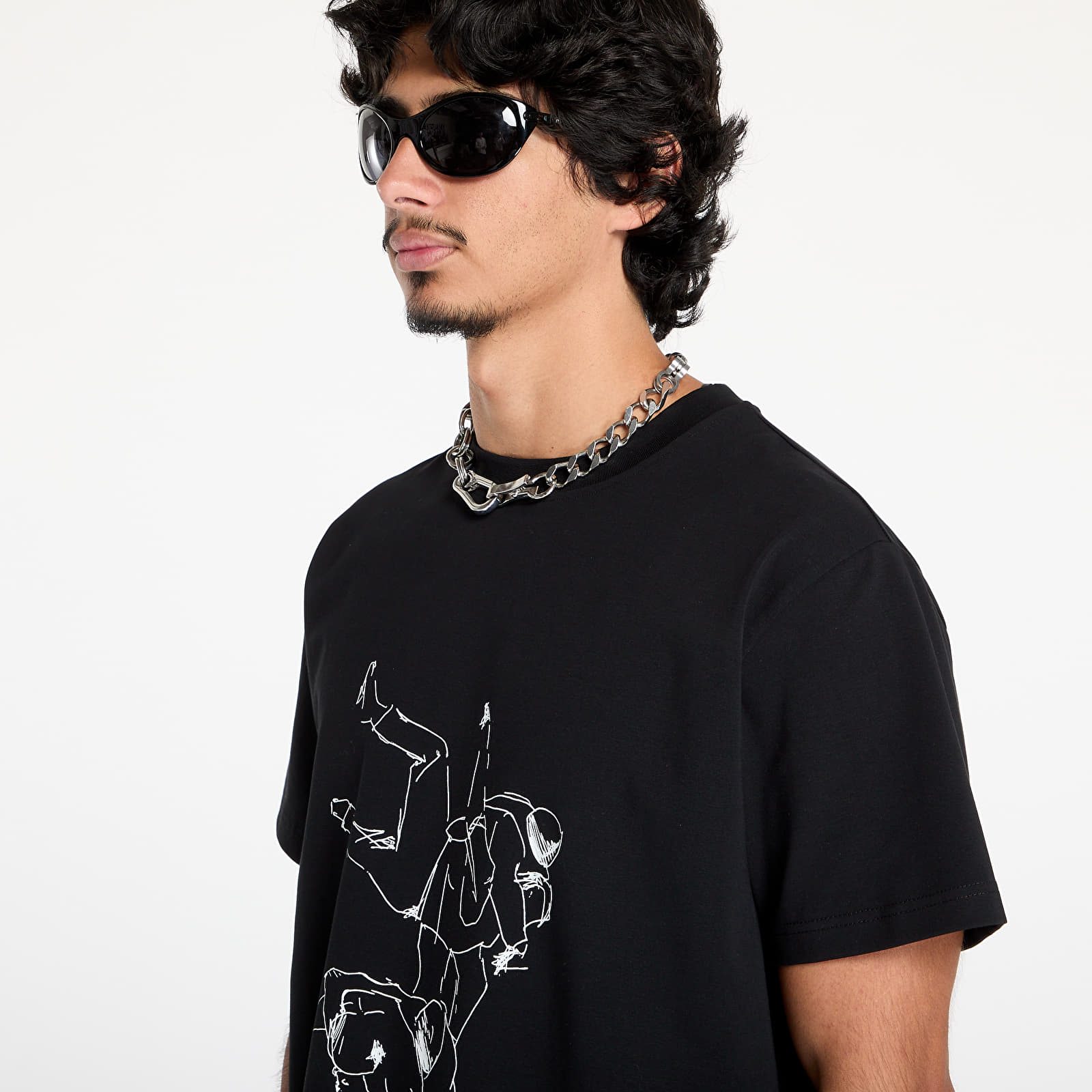 Koszulki HELIOT EMIL Shelter Printed T-Shirt UNISEX Black