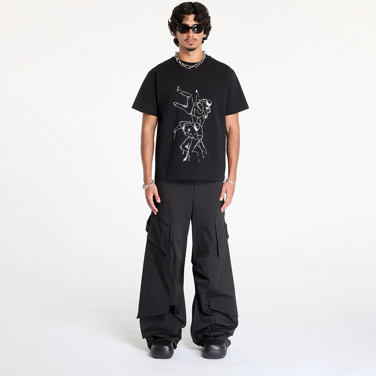 Koszulki HELIOT EMIL Shelter Printed T-Shirt UNISEX Black
