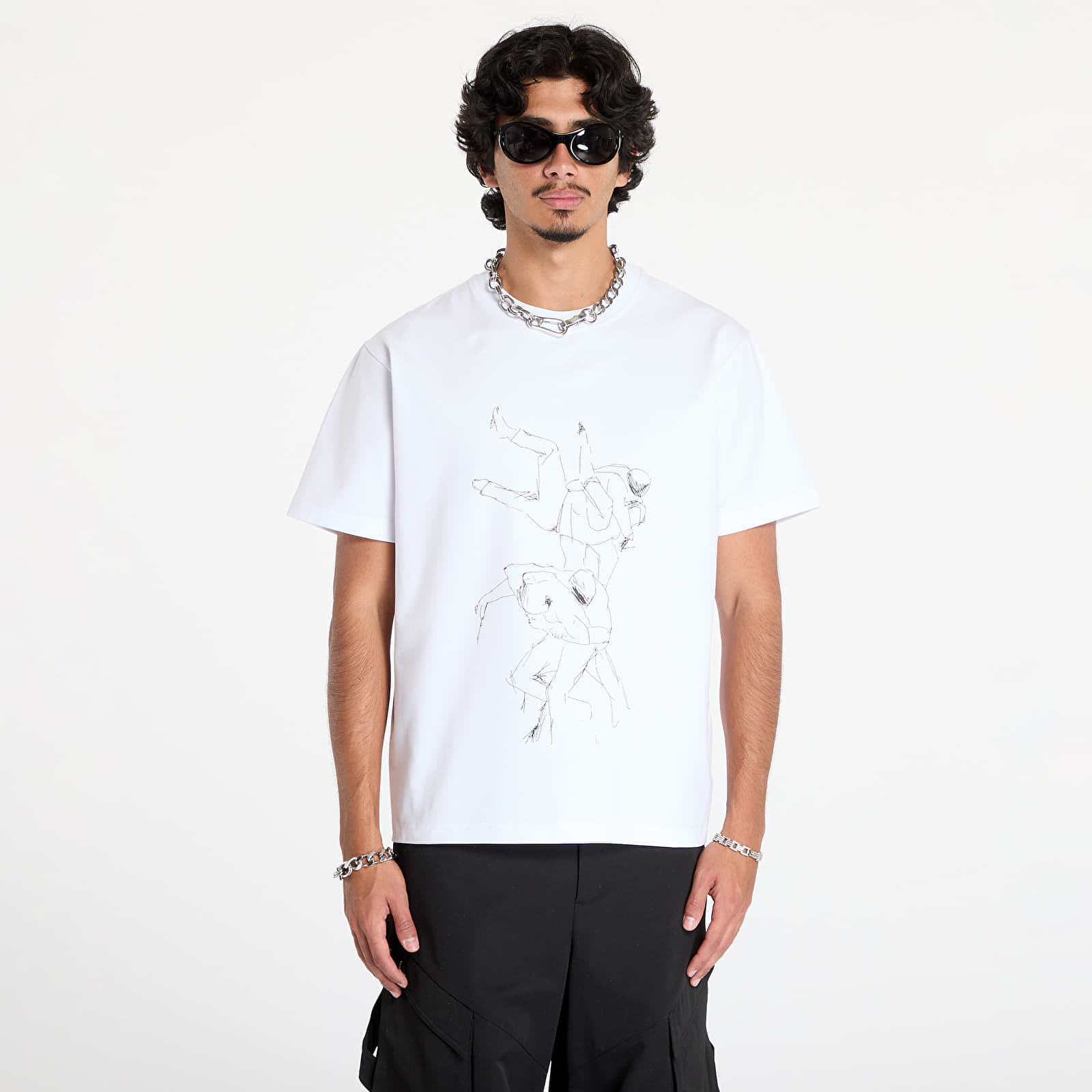 Camiseta HELIOT EMIL Shelter Printed T-Shirt UNISEX White L