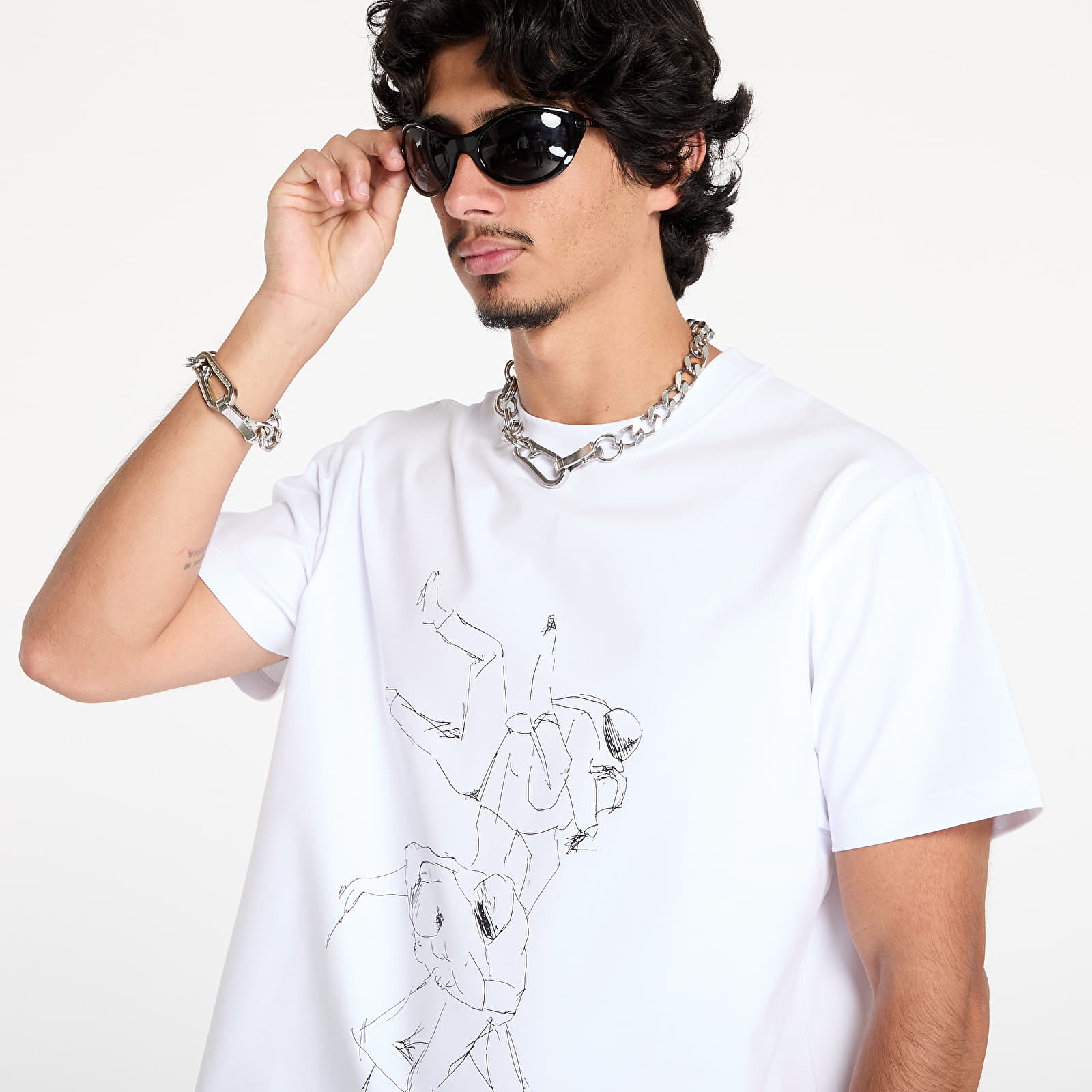 T-Shirts HELIOT EMIL Shelter Printed T-Shirt UNISEX White