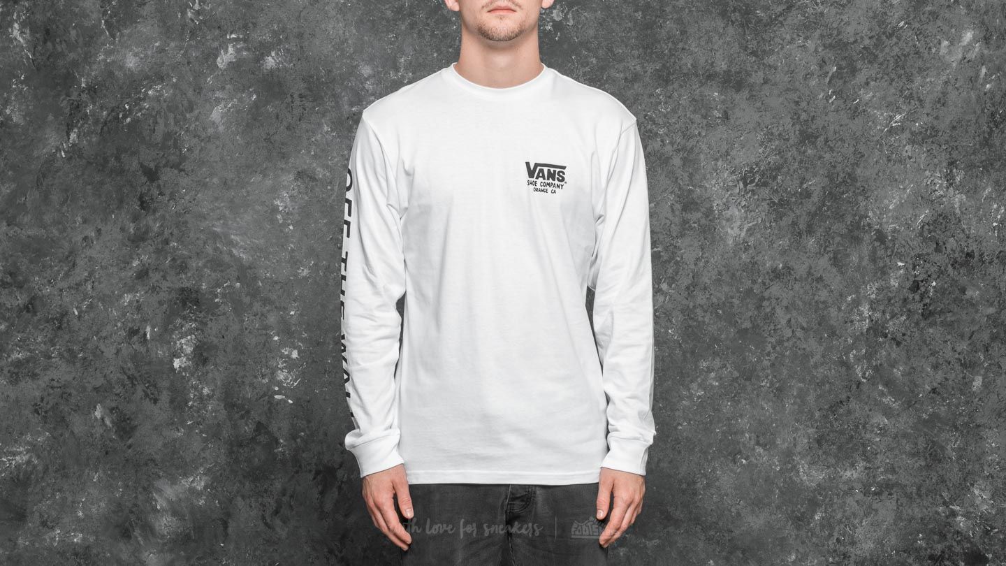Pólók Vans 1-800 Longsleeve Tee White