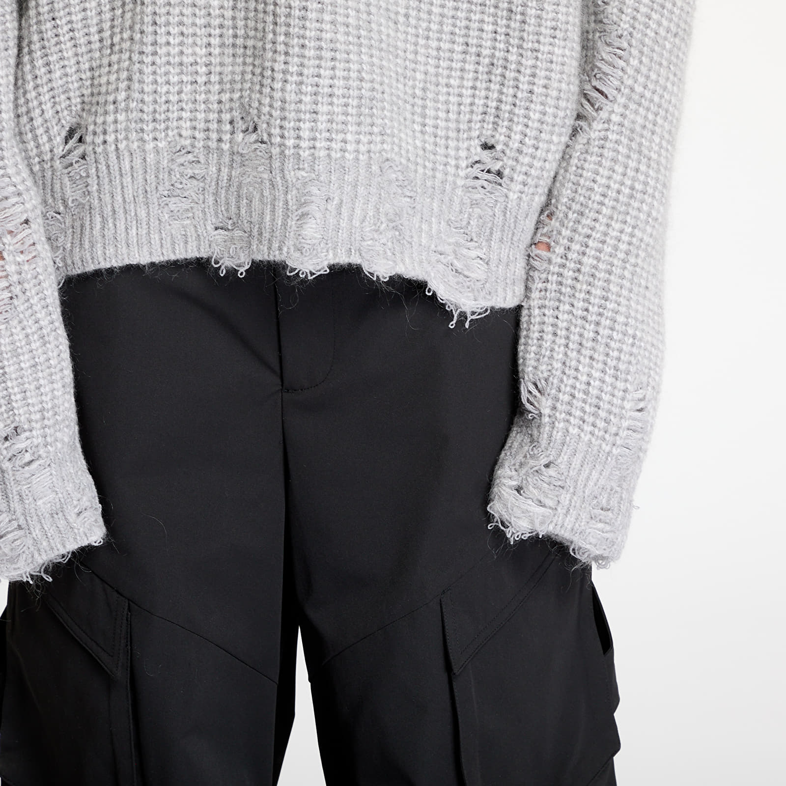 Pullover HELIOT EMIL Convex Distressed Knit UNISEX Light Grey