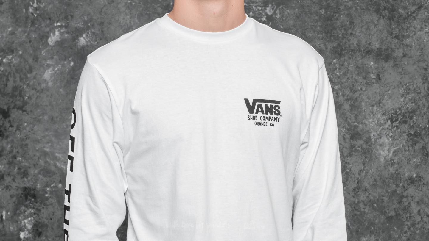 Pólók Vans 1-800 Longsleeve Tee White