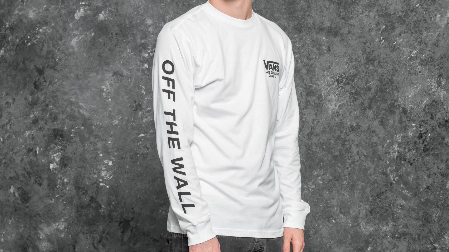 Pólók Vans 1-800 Longsleeve Tee White