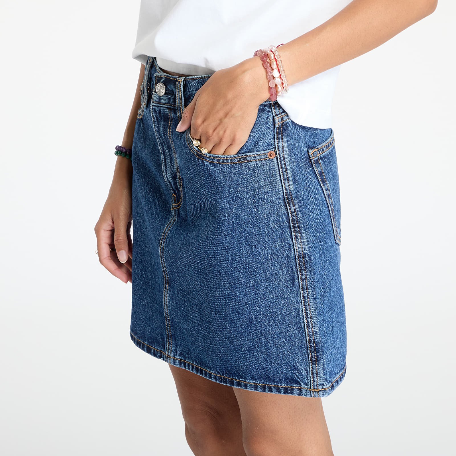 Seelikud Calvin Klein Jeans Hero High Rise Mini Skirt Blue
