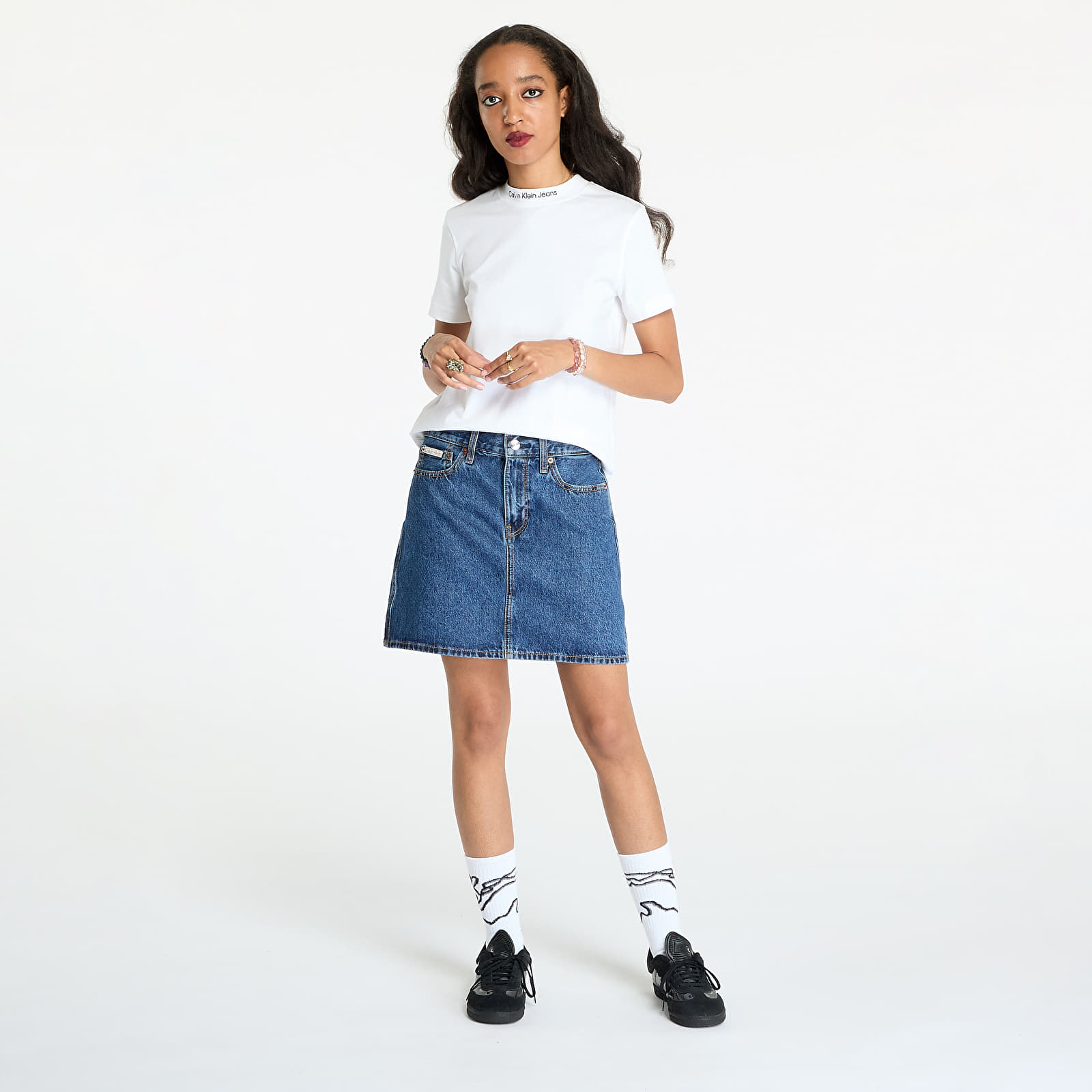 Seelikud Calvin Klein Jeans Hero High Rise Mini Skirt Blue
