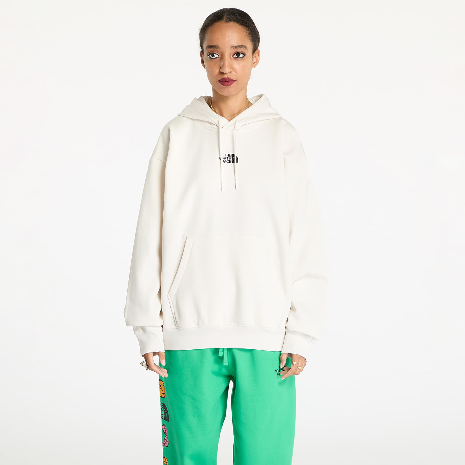 Bluza The North Face Essential Oversize Hoodie White Dune L