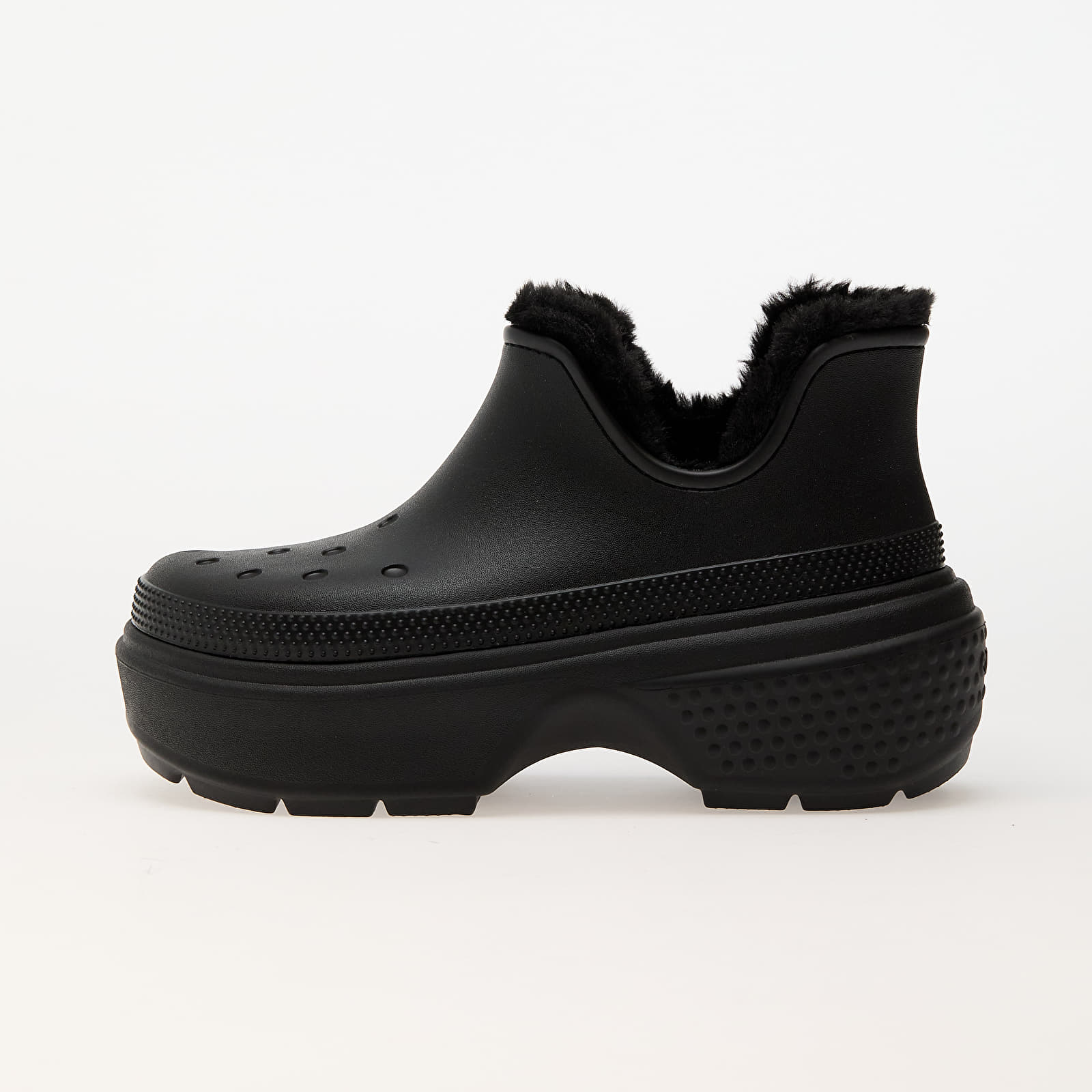 Männer Crocs Stomp Lined Shorty Boot Black/ Black