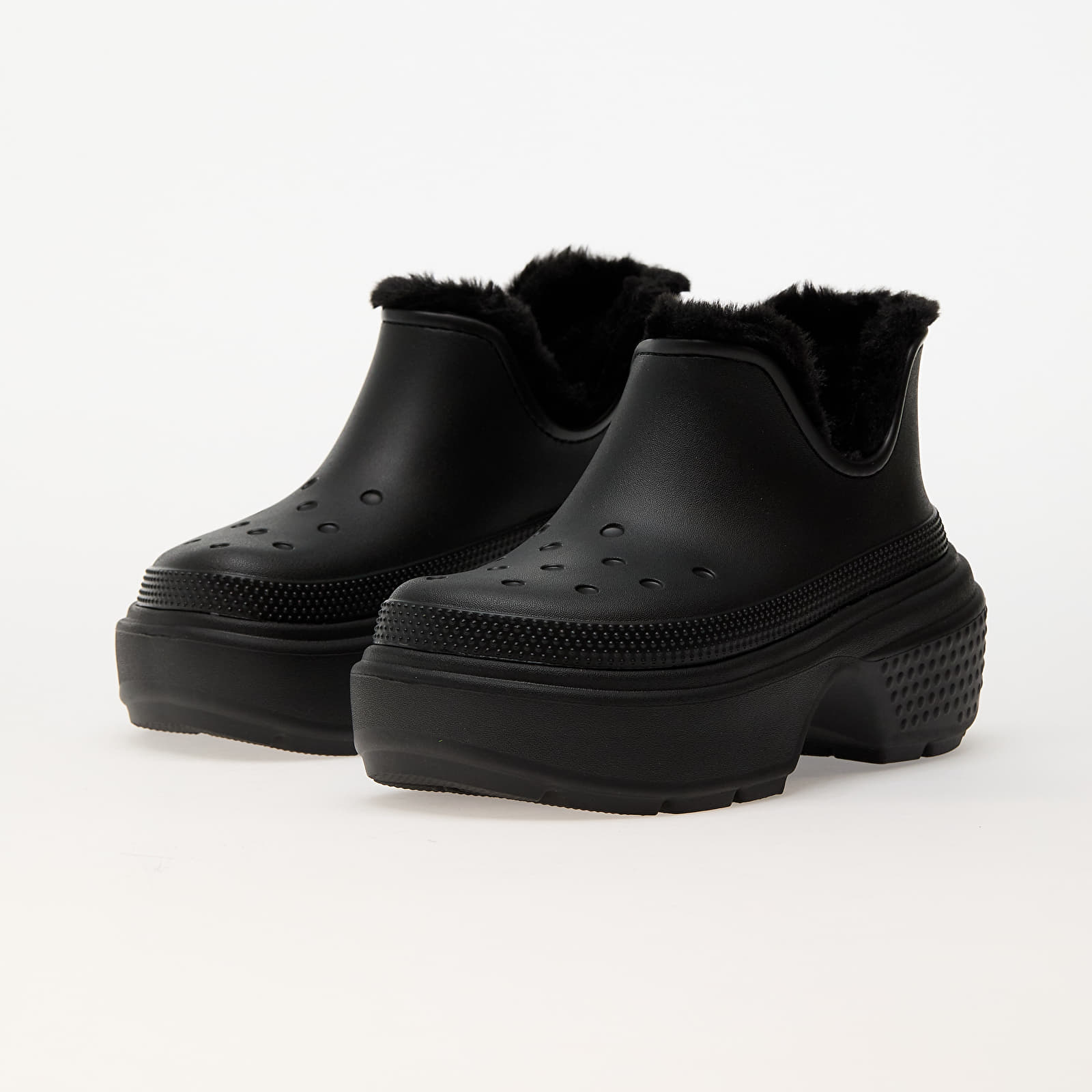 Moški čevlji Crocs Stomp Lined Shorty Boot Black/ Black