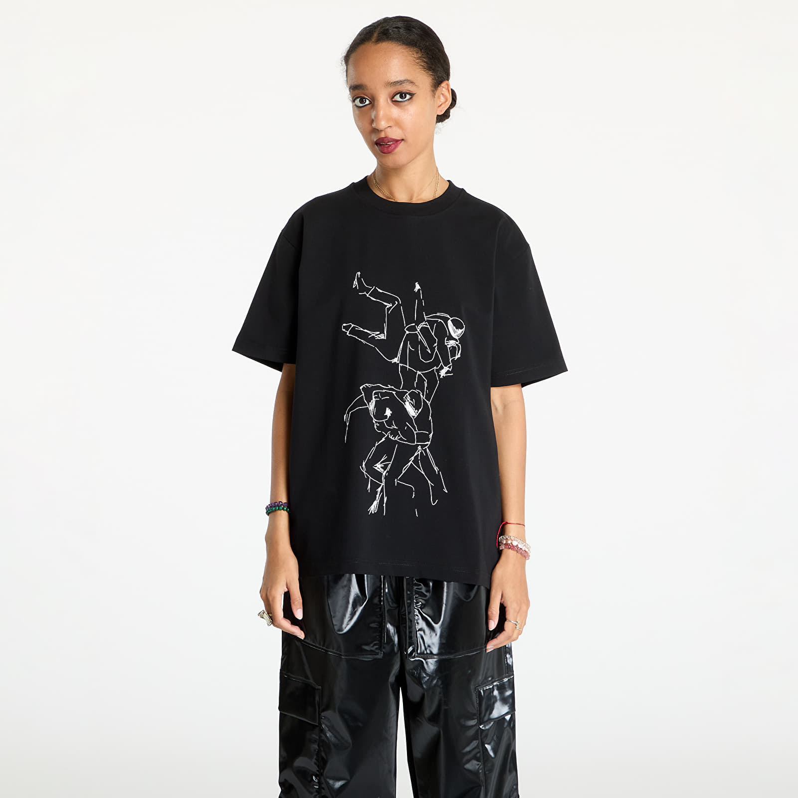 Koszulki HELIOT EMIL Shelter Printed T-Shirt UNISEX Black