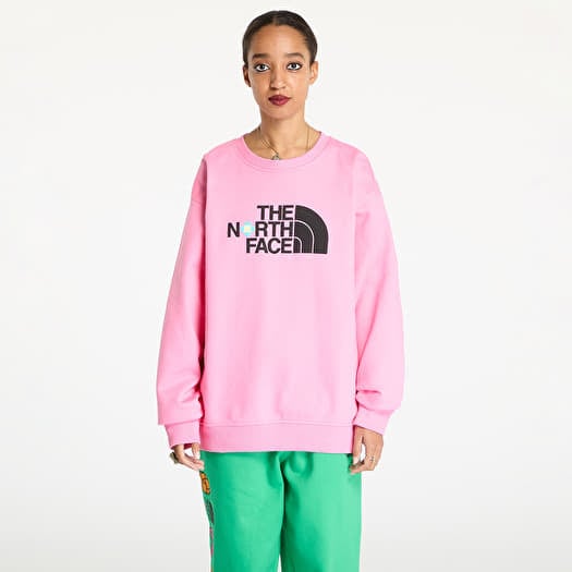 Pink north face sweatshirt top