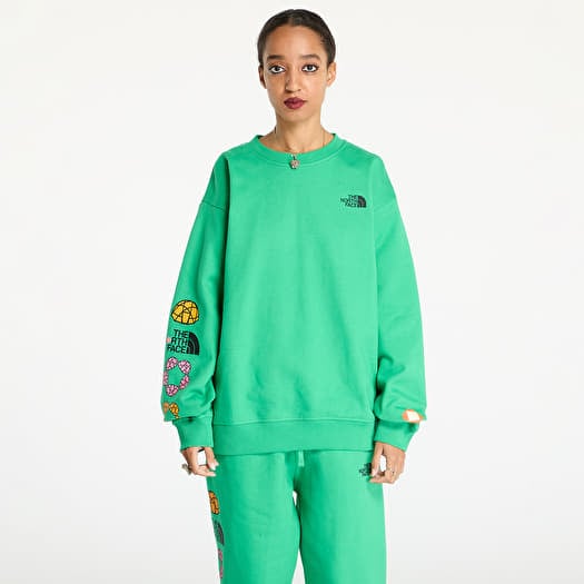 The North Face x Yinka Ilori Graphic Crew Sweatshirt UNISEX Optic Emerald