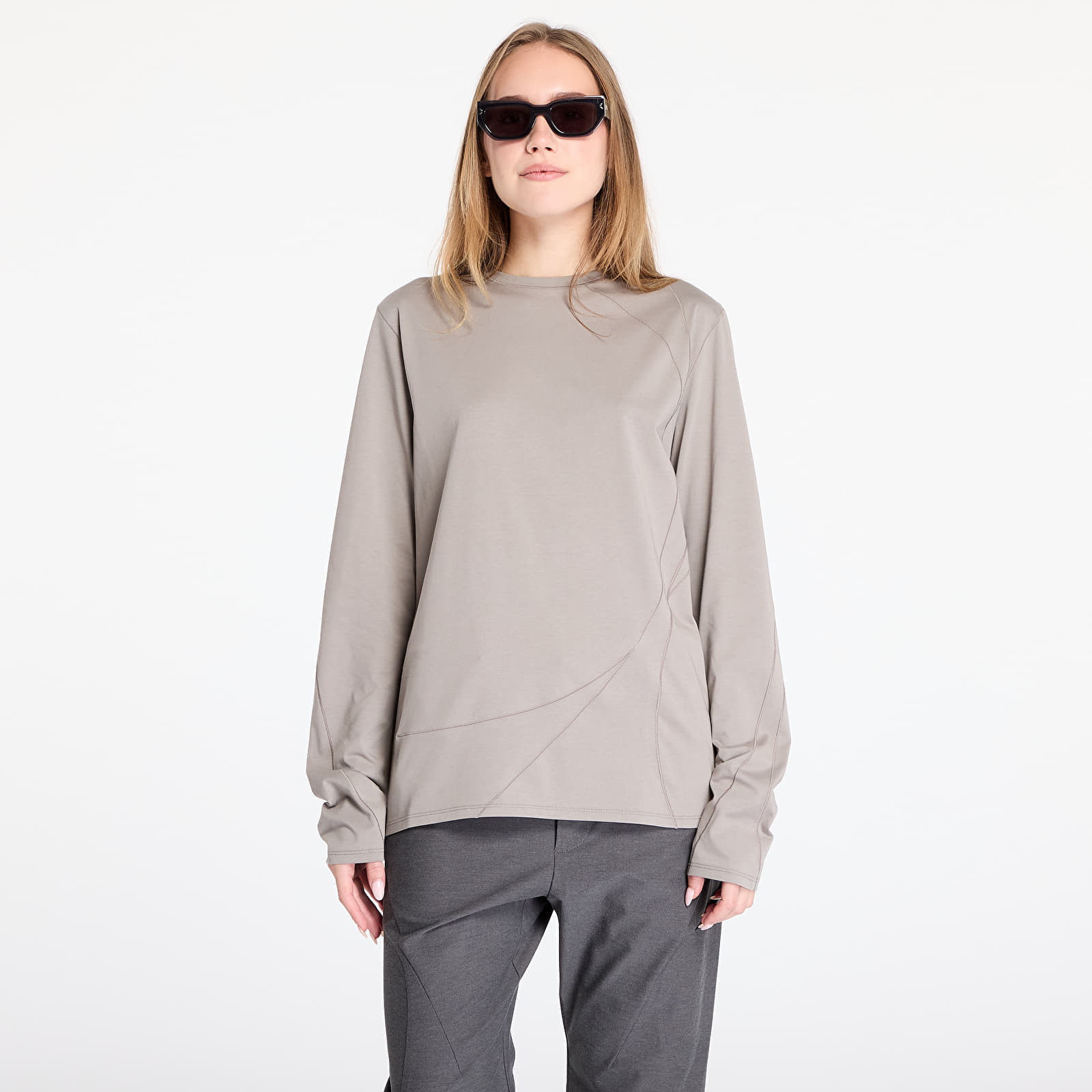 Tricou Post Archive Faction (PAF) 7.0 Long Sleeve Center T-Shirt UNISEX Warm Grey - 1 | YEO