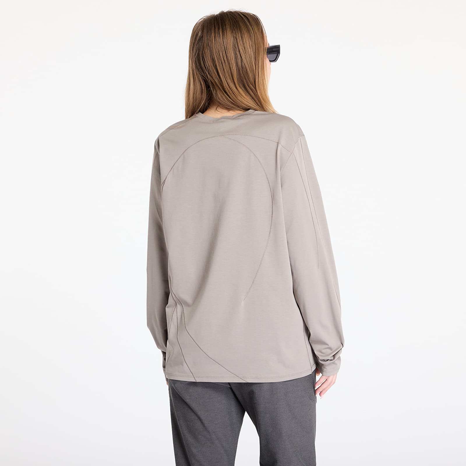 Pólók Post Archive Faction (PAF) 7.0 Long Sleeve Center T-Shirt UNISEX Warm Grey