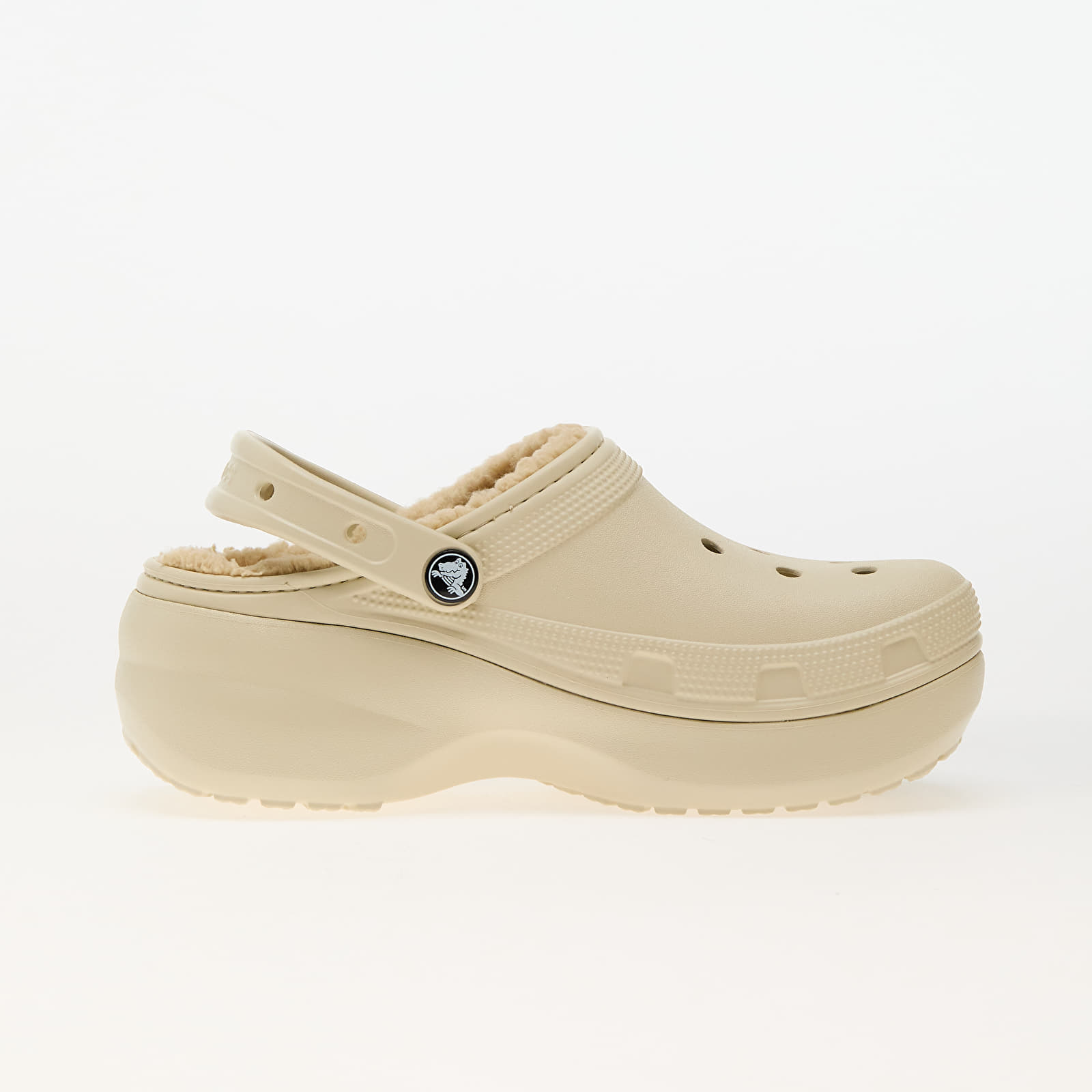 Дамски кецове и обувки Crocs Classic Platform Lined Clog W Bone