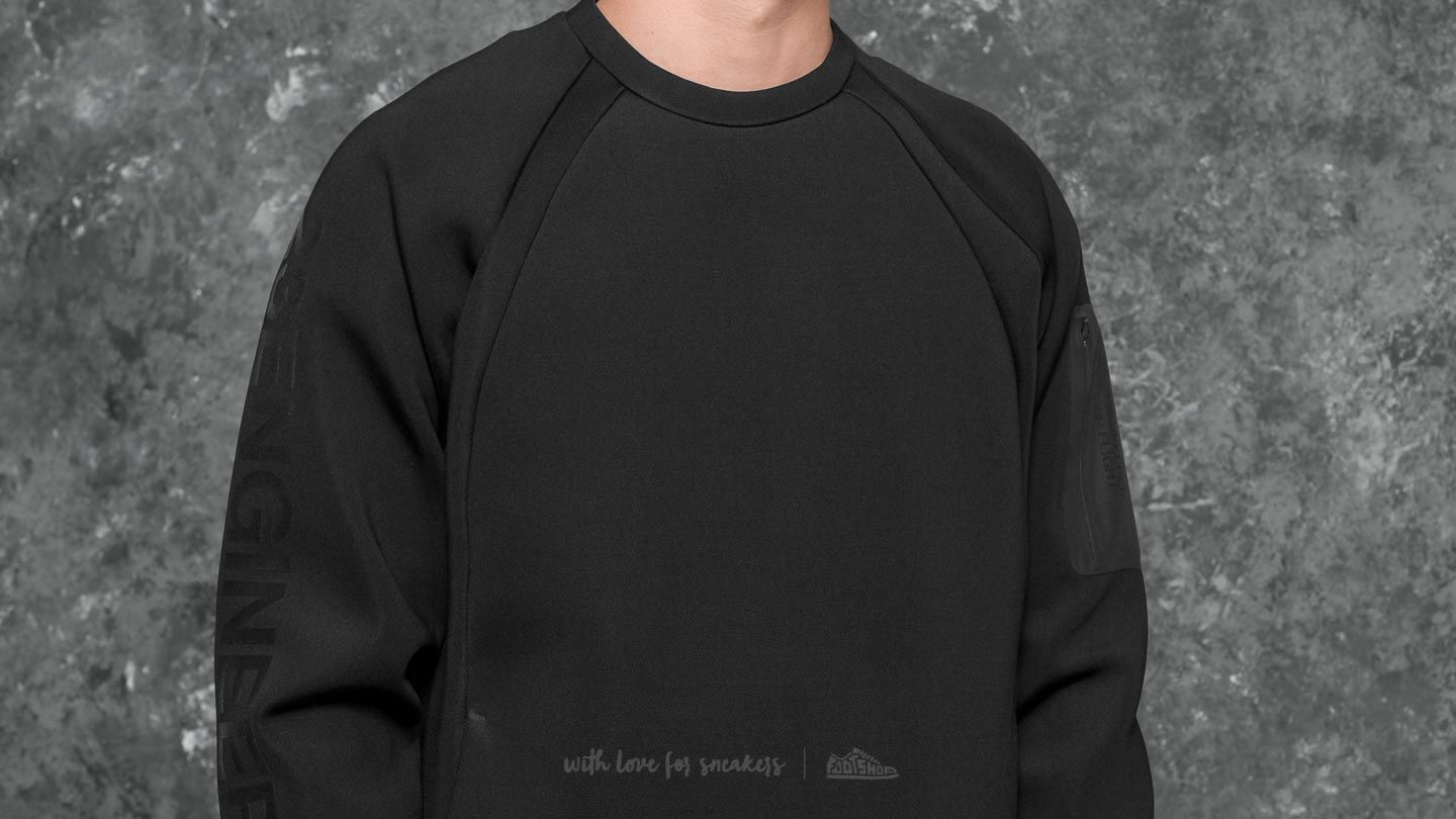 Mikiny Jordan Sportswear Flight Tech Shield Crew Black