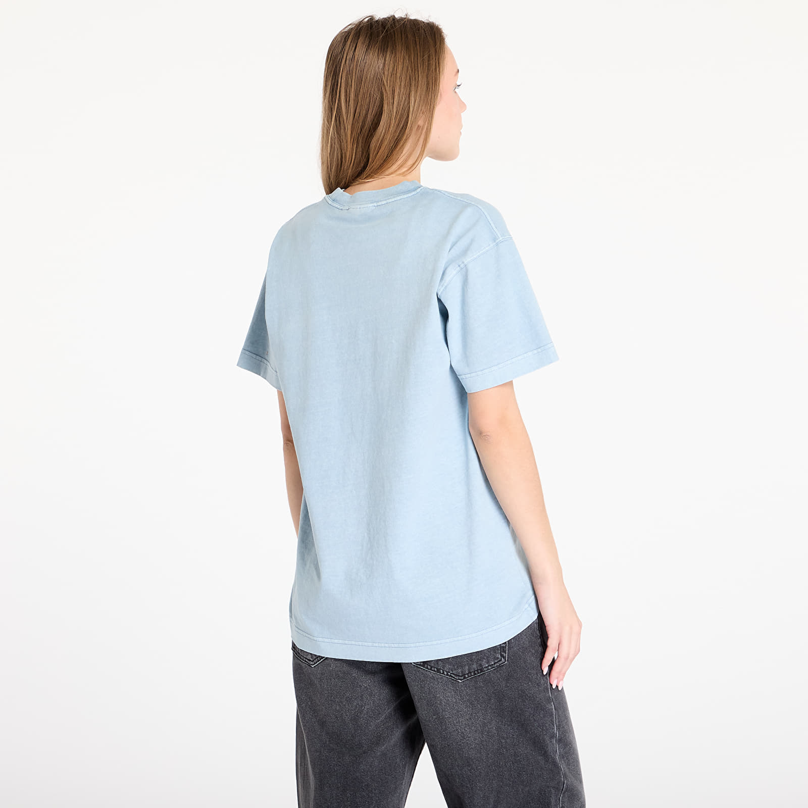 Férfi pólok Carhartt WIP S/S Vista T-Shirt UNISEX Dusty Ice Garment Dyed