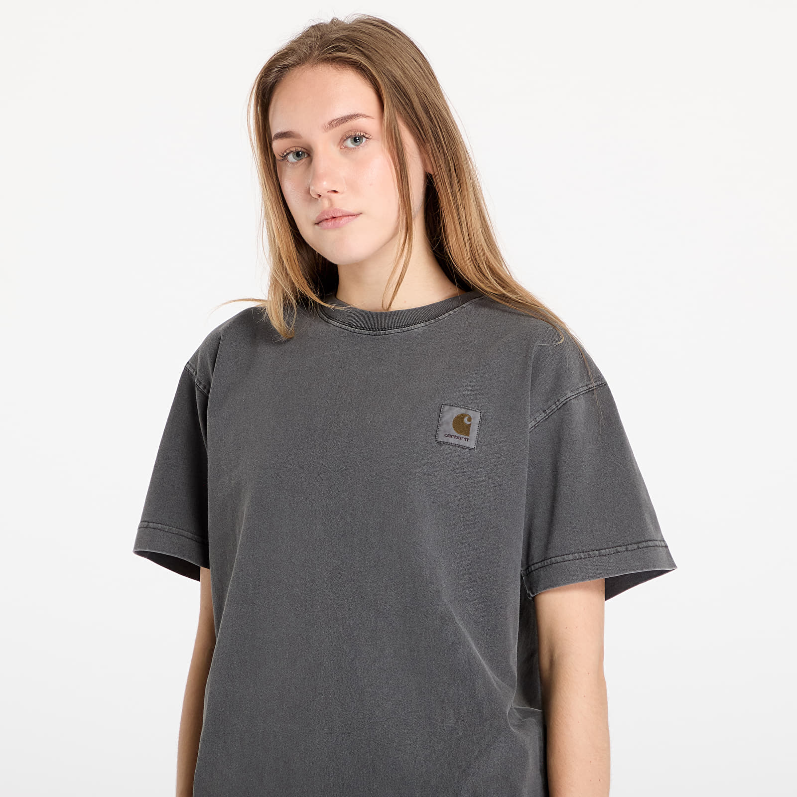 Pánske tričká Carhartt WIP S/S Vista T-Shirt UNISEX Graphite Garment Dyed