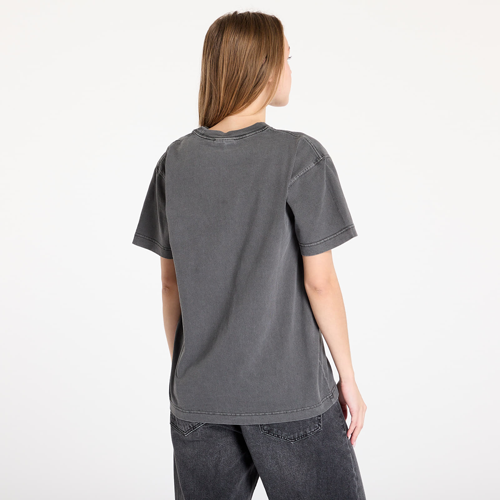 Pánske tričká Carhartt WIP S/S Vista T-Shirt UNISEX Graphite Garment Dyed