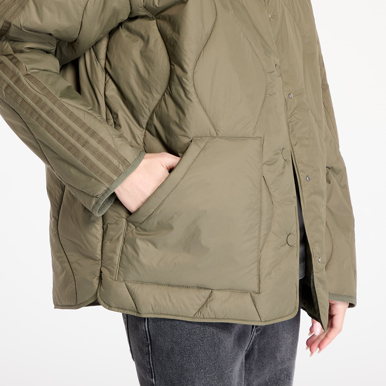 Kurtki adidas Quilted Liner Jacket Olive Strata
