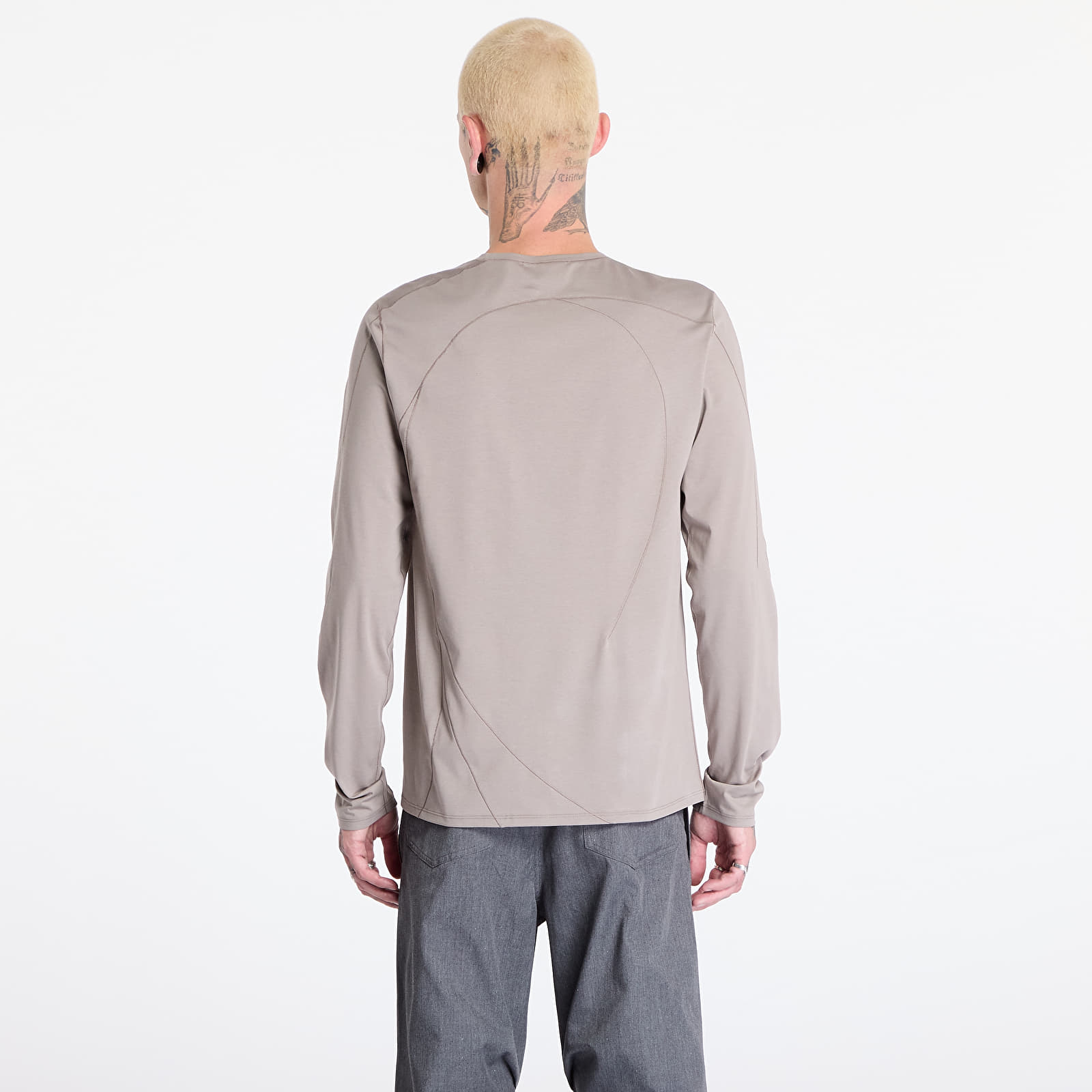 Pólók Post Archive Faction (PAF) 7.0 Long Sleeve Center T-Shirt UNISEX Warm Grey