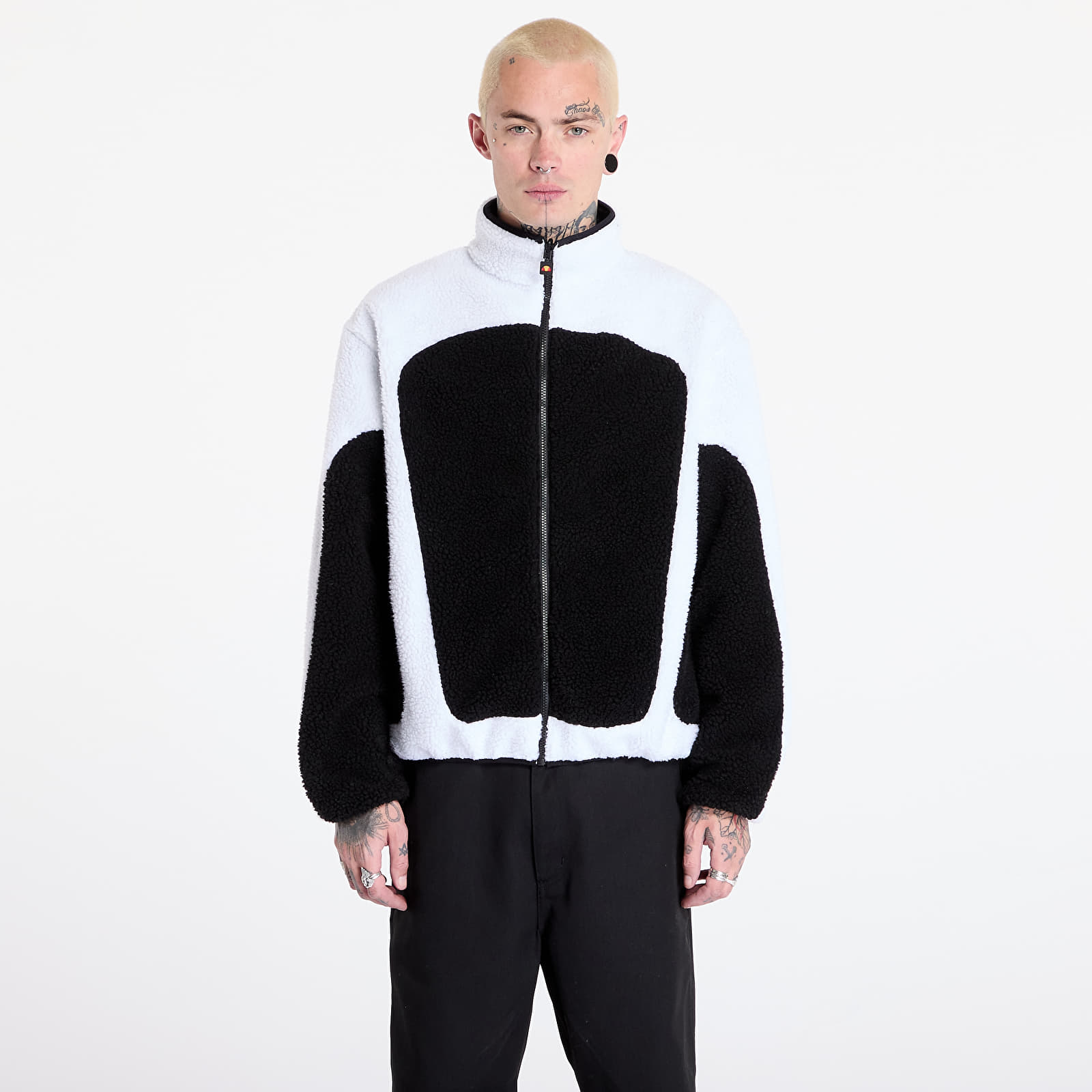 Pánske bundy Ellesse Pallatini Fz Jacket Black/ White