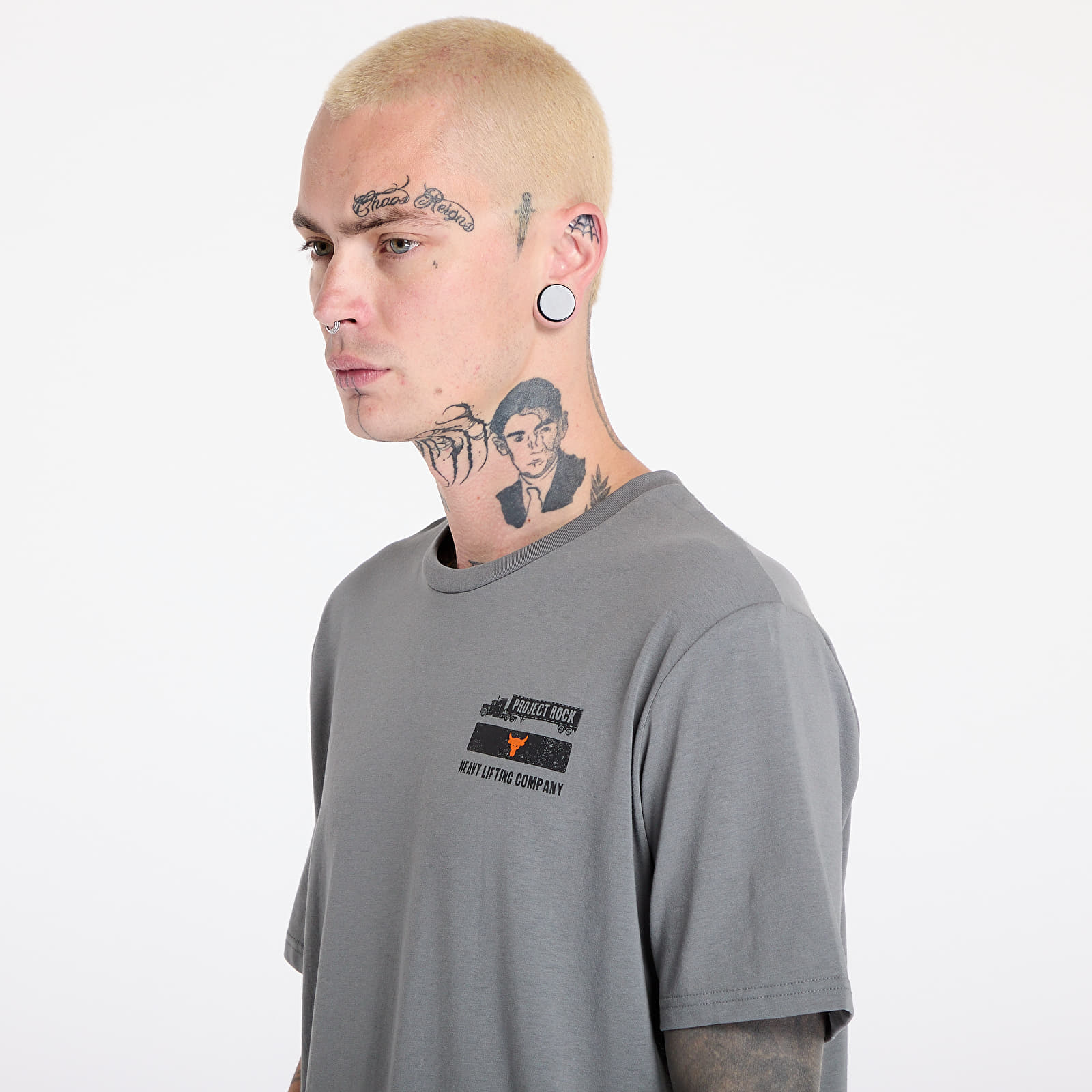 T-shirty męskie Under Armour Project Rock 60/40S SS 4 Tools Clay Green/ Team Orange/ Black