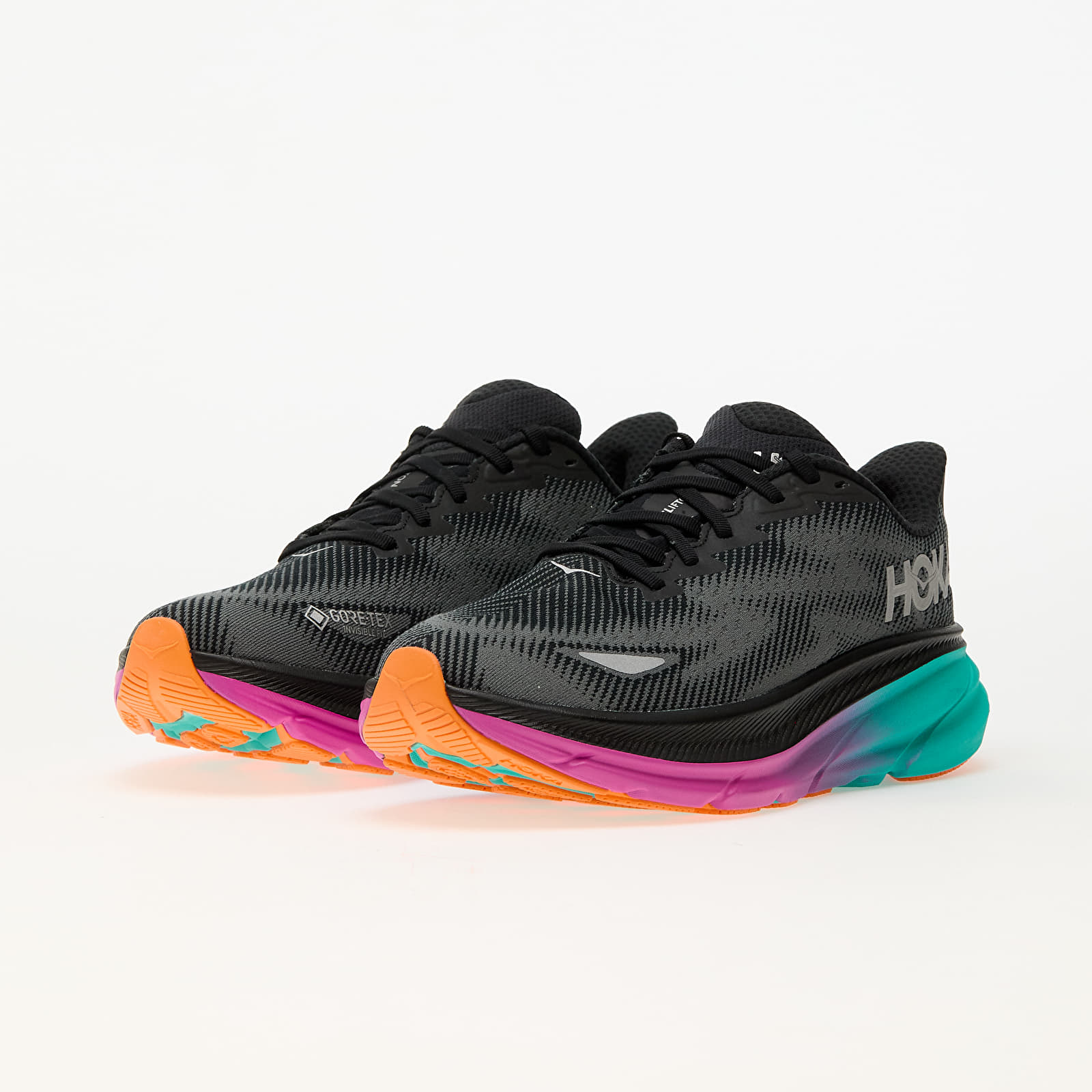 Men's shoes Hoka® M Clifton 9 GTX Black/ Electric Aqua