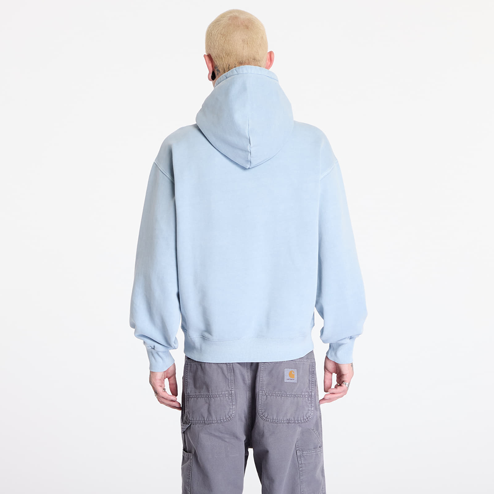 Pánske mikiny Carhartt WIP Hooded Vista Sweat UNISEX Dusty Ice Garment Dyed