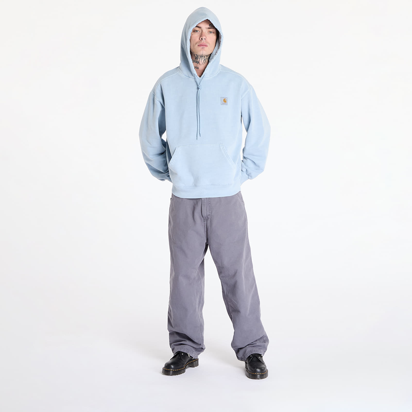 Pánske mikiny Carhartt WIP Hooded Vista Sweat UNISEX Dusty Ice Garment Dyed