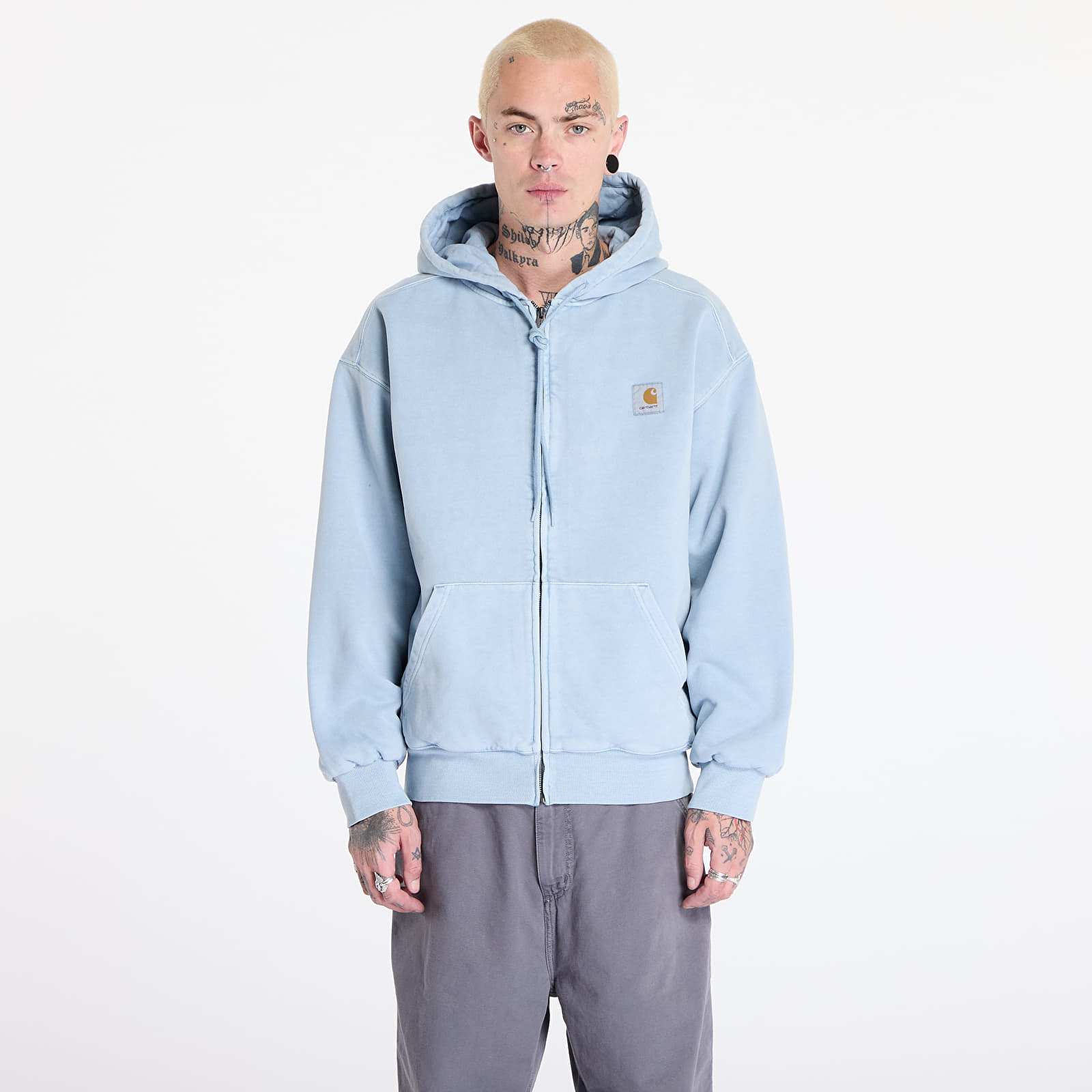 Mikiny Carhartt WIP Hooded Vista Jacket UNISEX Dusty Ice Garment Dyed