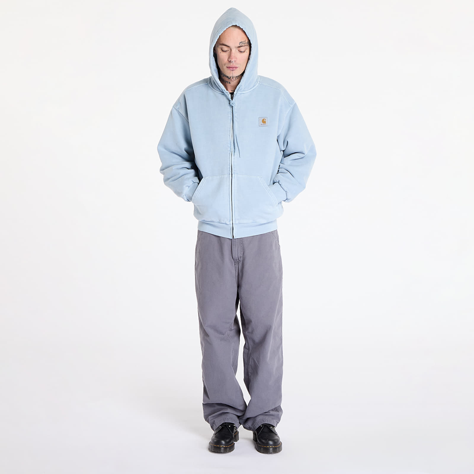 Mikiny Carhartt WIP Hooded Vista Jacket UNISEX Dusty Ice Garment Dyed