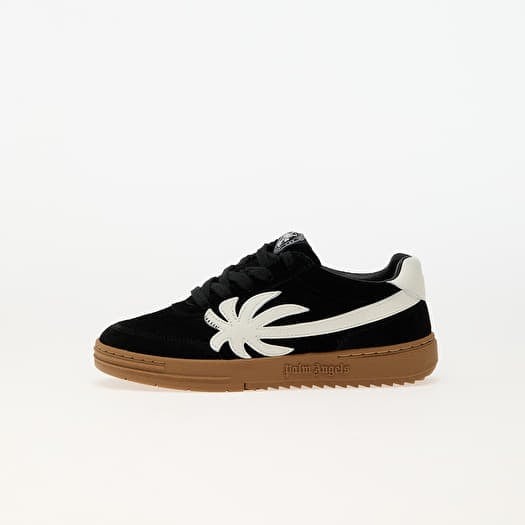 Palm Angels Kids Palm Beach University Leather Black White