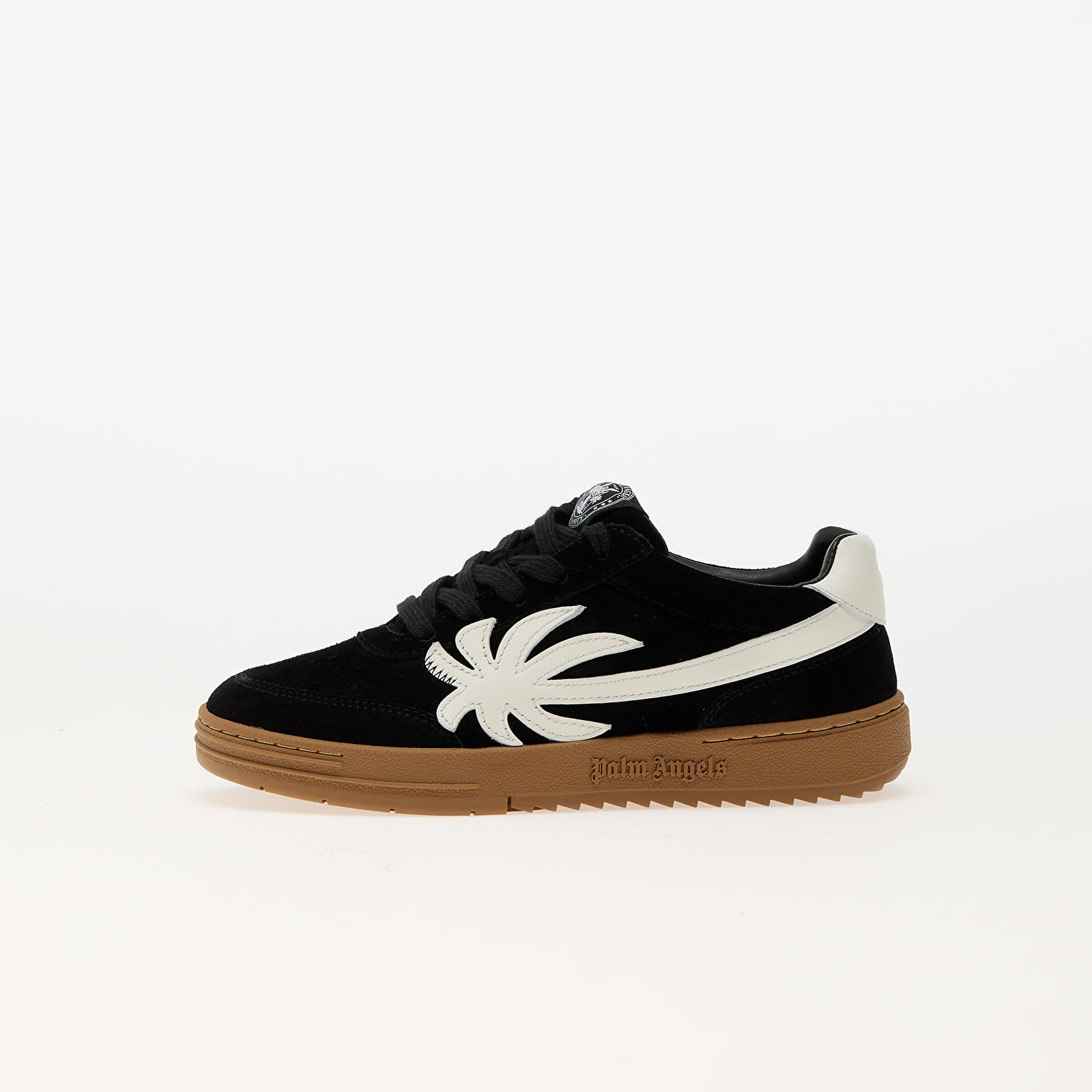 Dětské tenisky a boty Palm Angels Kids Palm Beach University Leather Black White