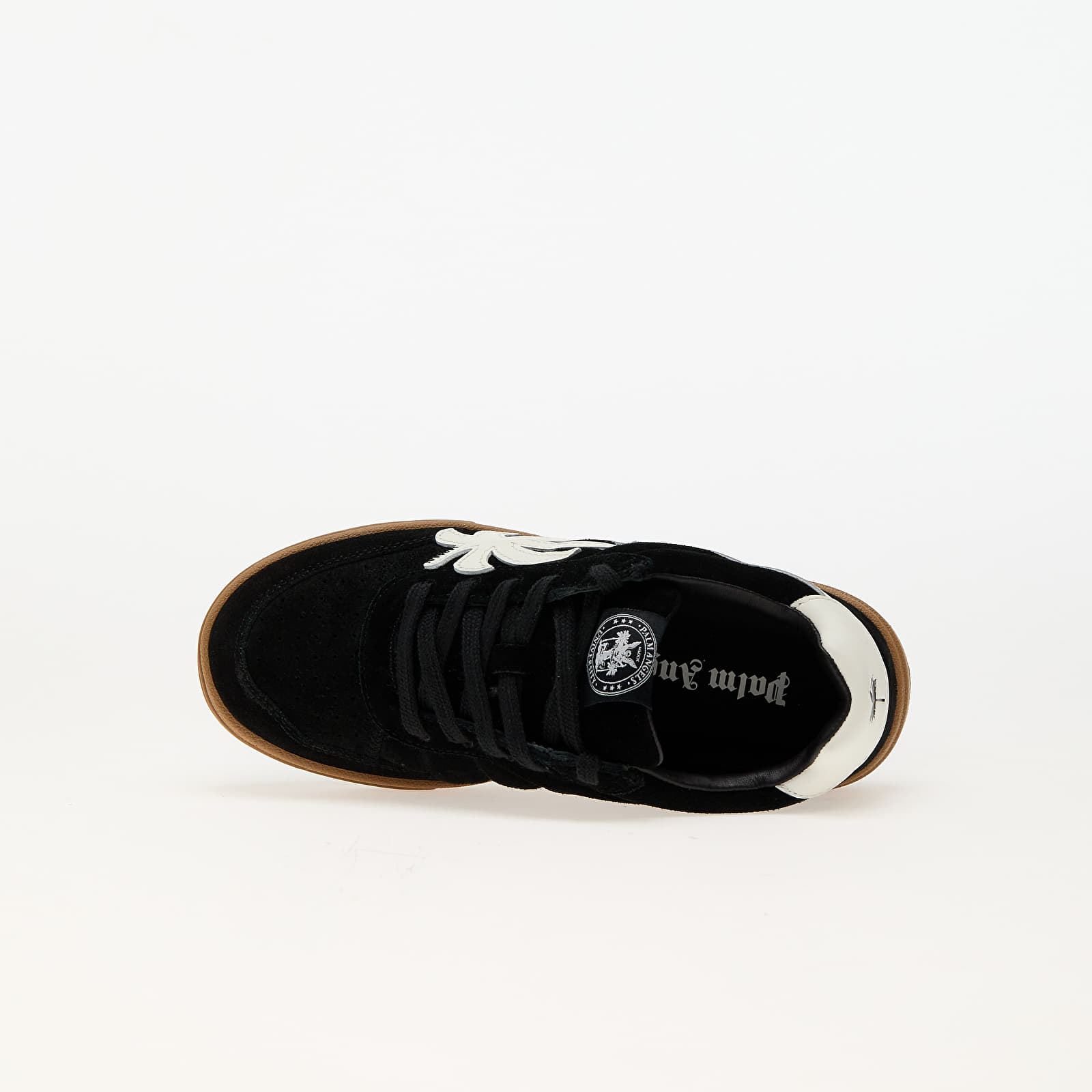Dětské tenisky a boty Palm Angels Kids Palm Beach University Leather Black White